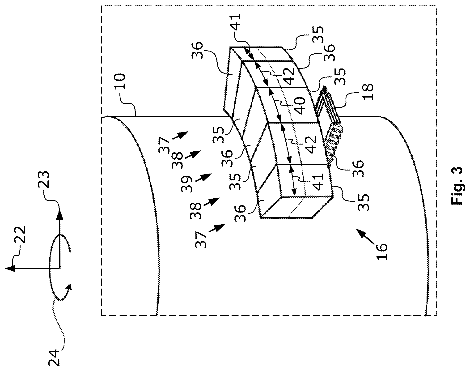 Patent US12104927 Figure 3 – Sensor for detecting a position