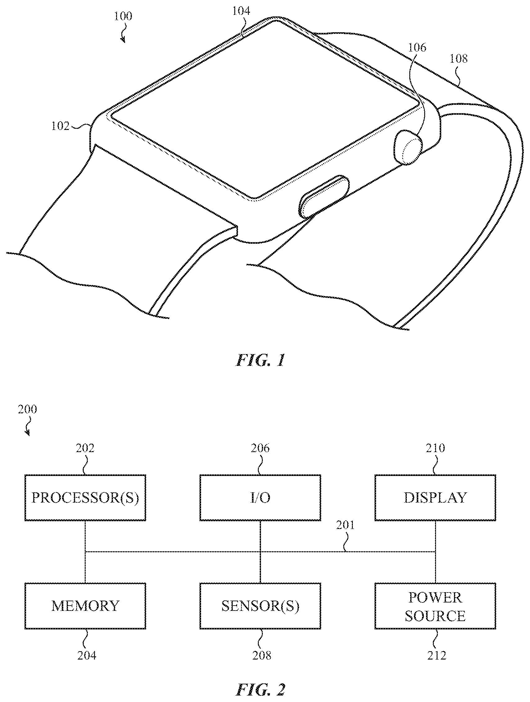 Patent US12104929 — Rotatable crown for an electronic device — Figure 1