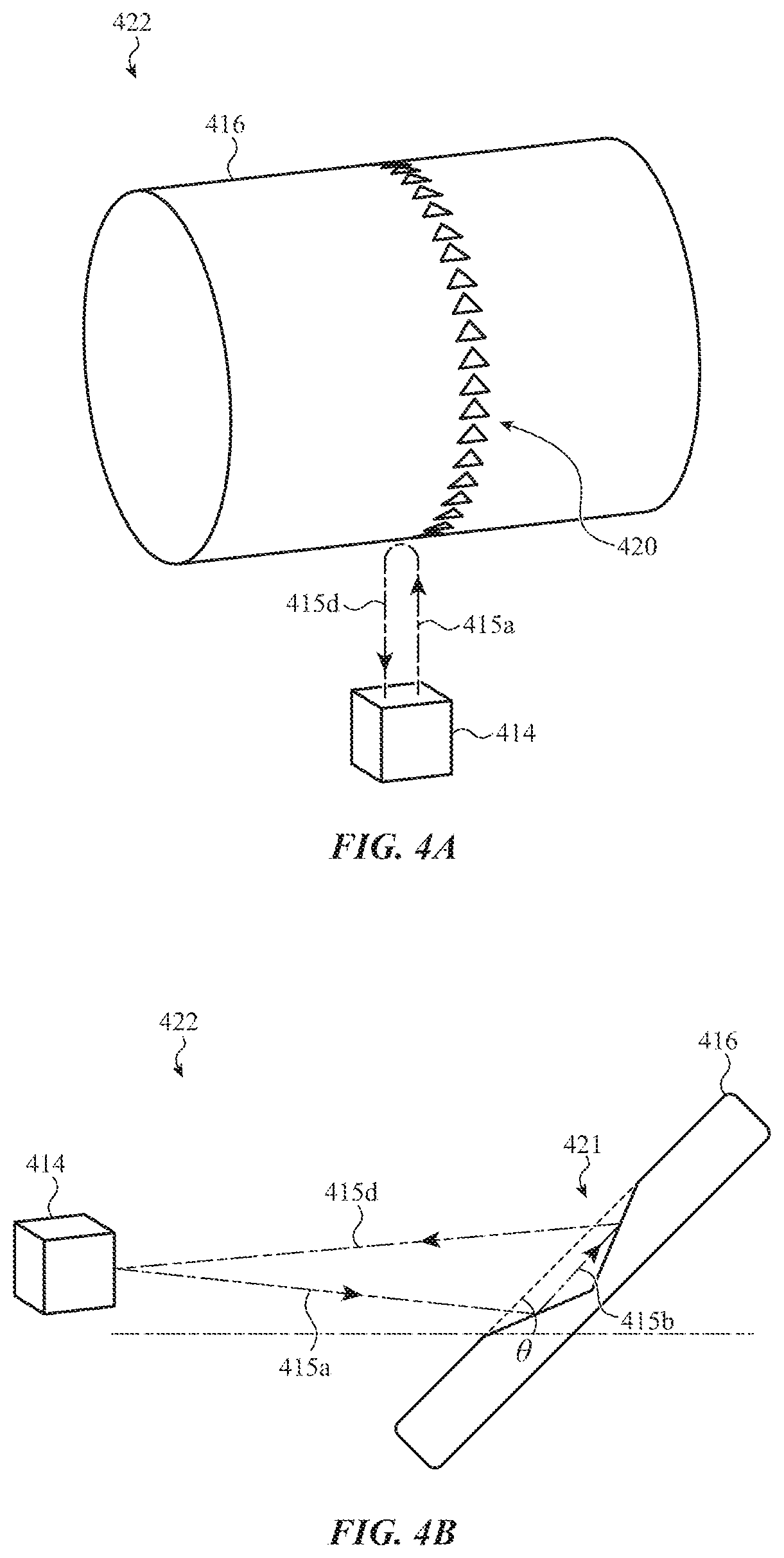 Patent US12104934 Figure 5 – Cylindrical retroreflector array for rotation tracking