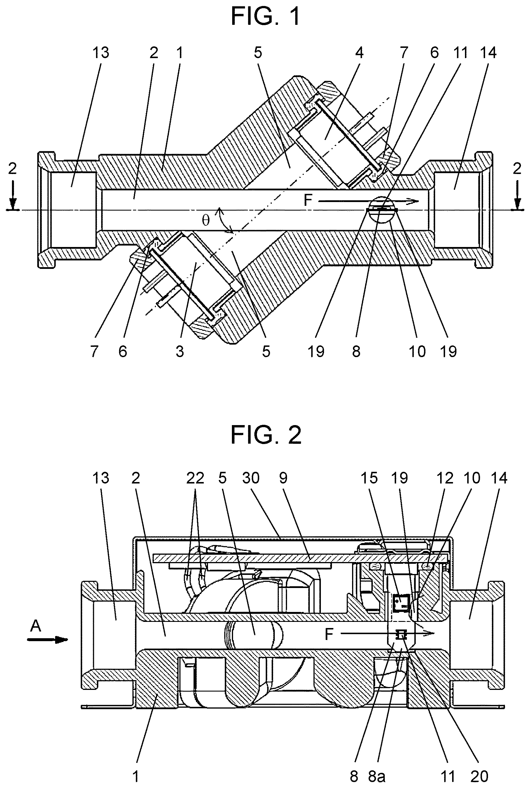 Patent US12104937 Figure 1 – Ultrasonic flowmeter