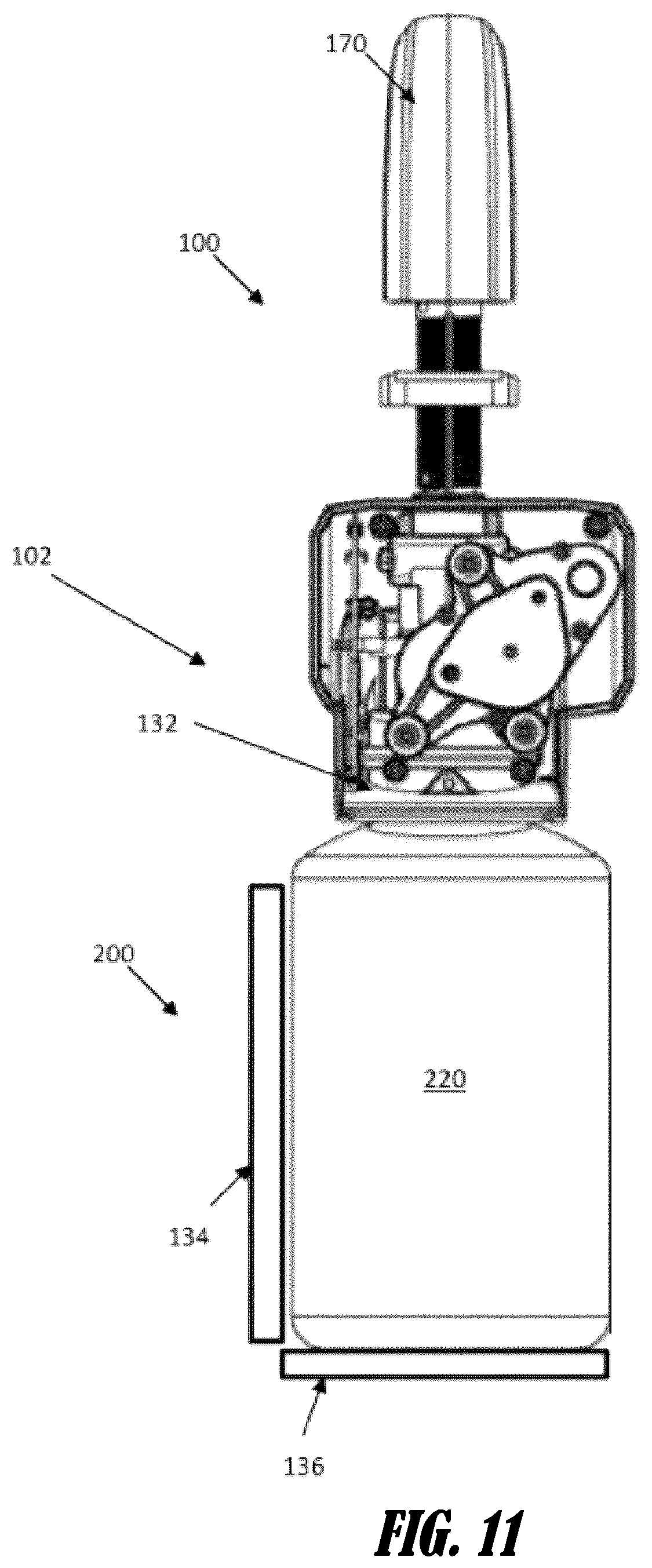 Patent US12104941 Figure 13 – Product level detection apparatuses and systems for fluid dispensers