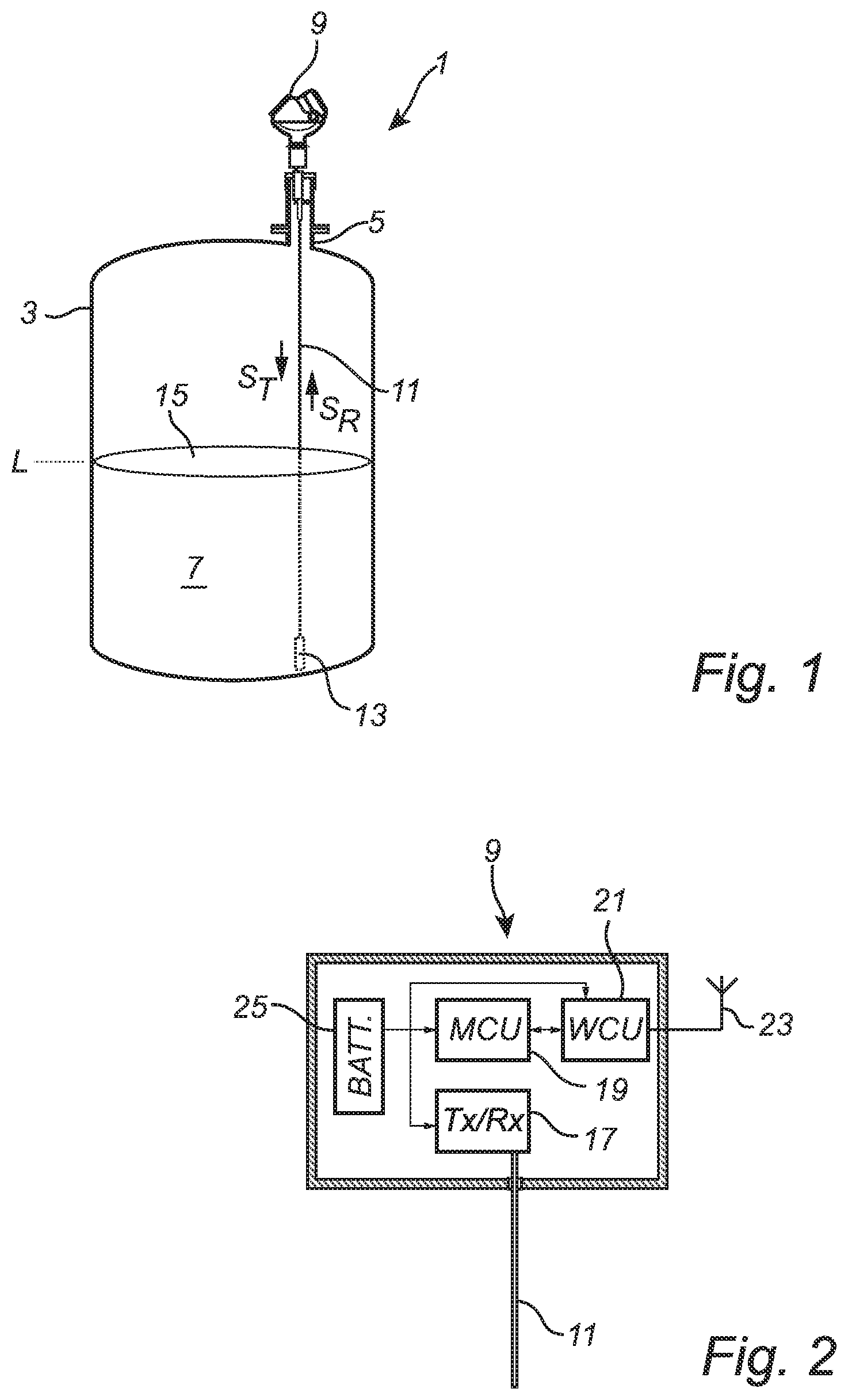 Patent US12104943 Figure 1 – Guided wave radar level gauge and method for controlling the guided wave radar level gauge