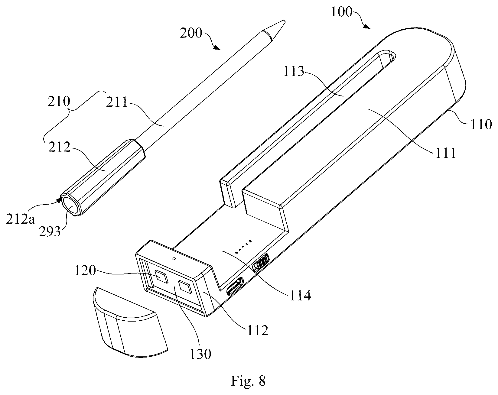 Patent US12104963 Figure 8 – Food thermometer, repeater and food thermometer assembly