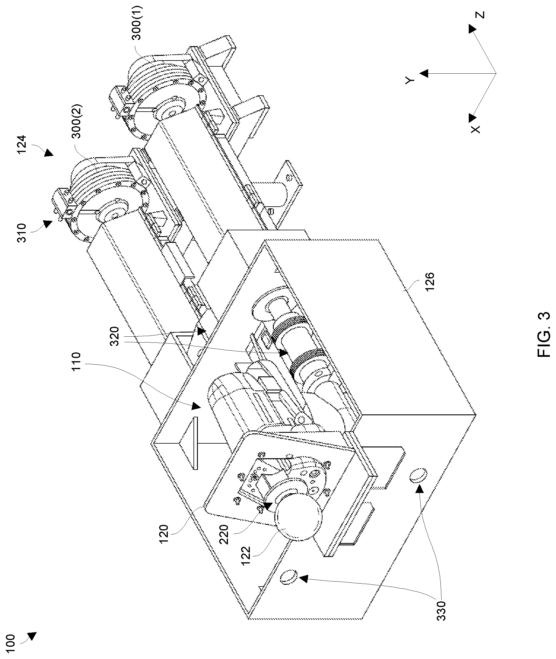 Patent US12104978 Figure 3 – Utilizing a gear box break-in assembly