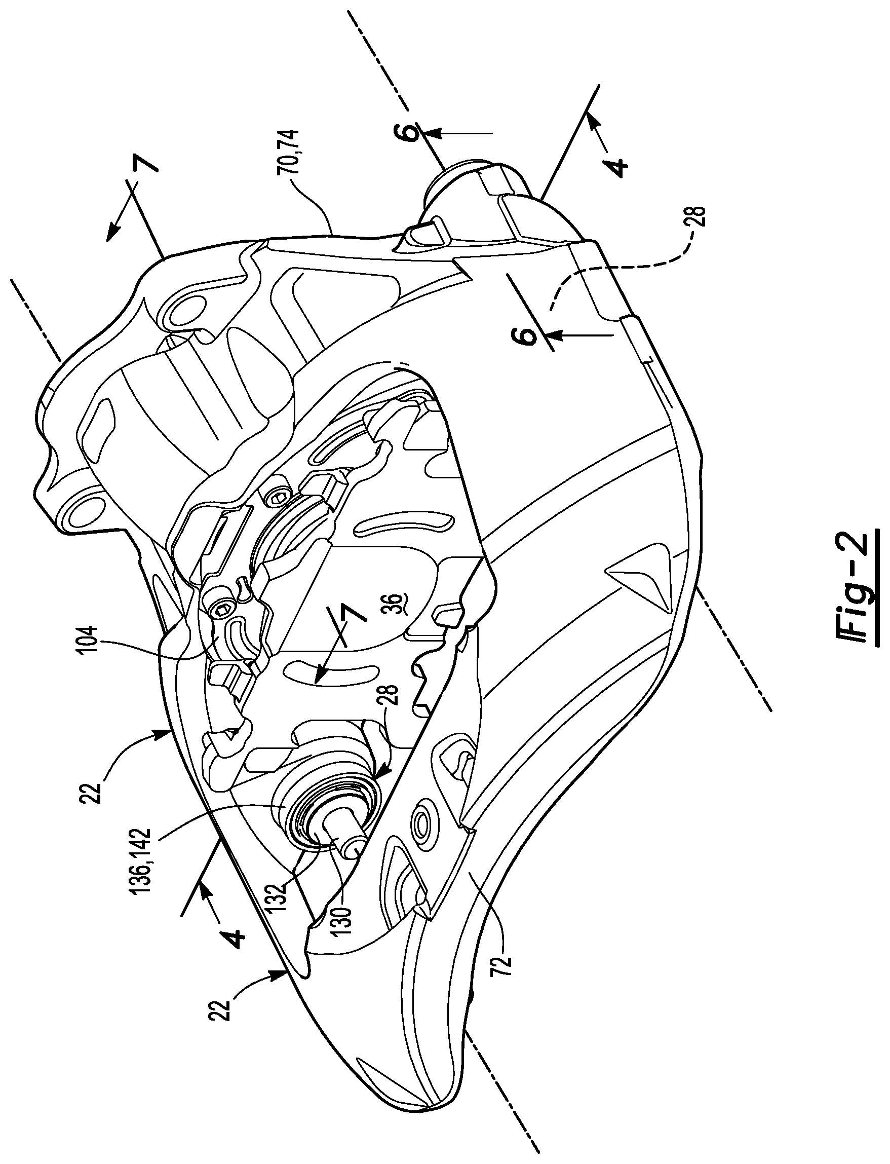 Patent US12104982 Figure 2 – Brake caliper housing and a method of checking sealing of same