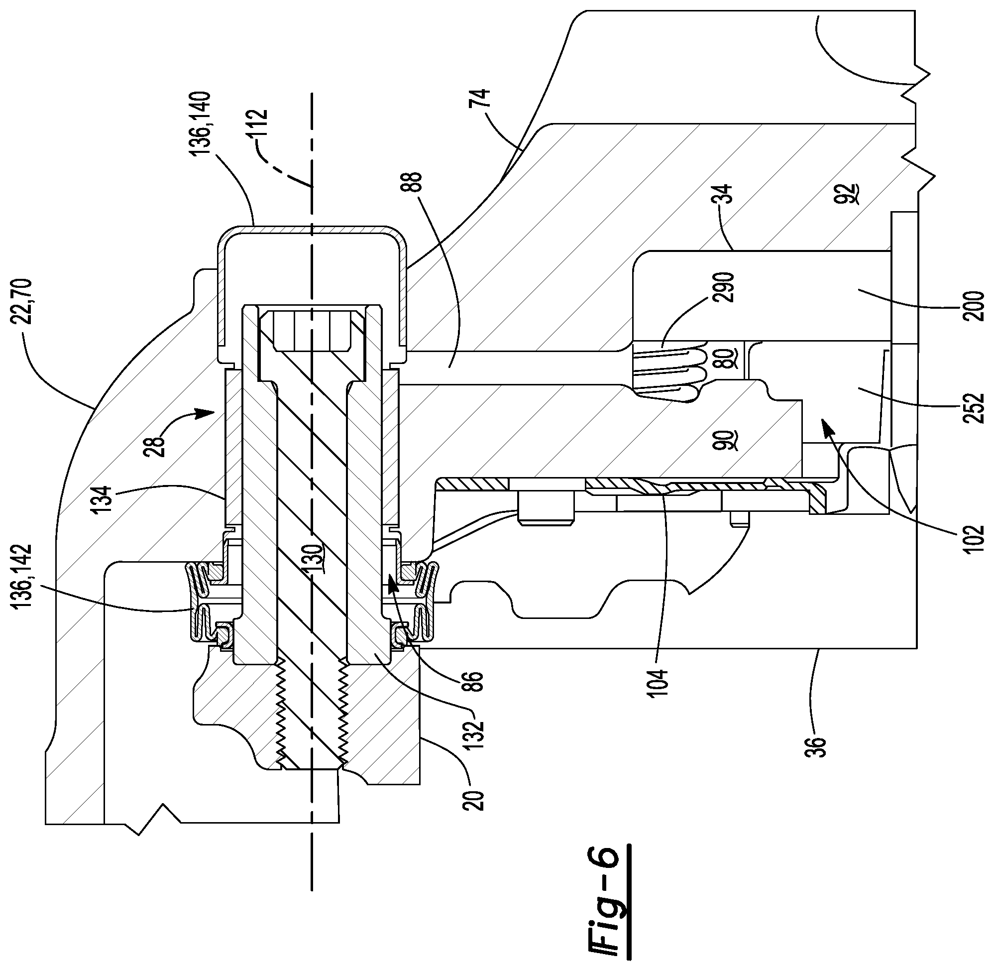 Patent US12104982 Figure 6 – Brake caliper housing and a method of checking sealing of same
