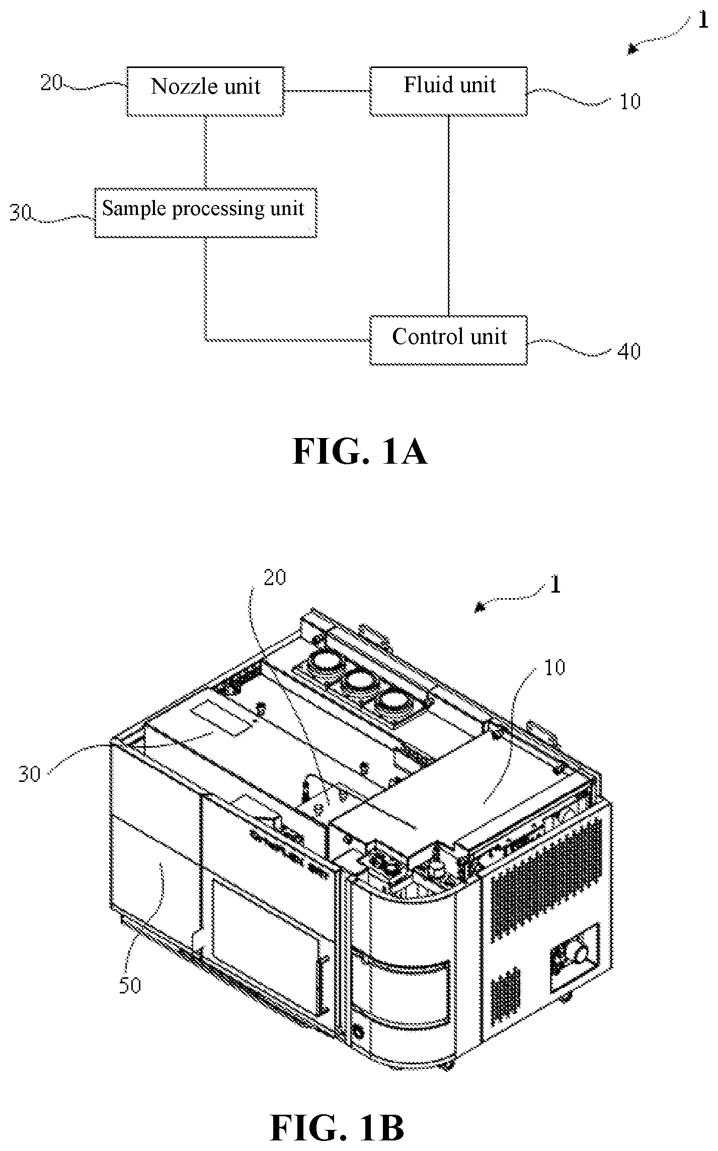 Patent US12105008 Figure 1 – Fluid system and sample processor including fluid system