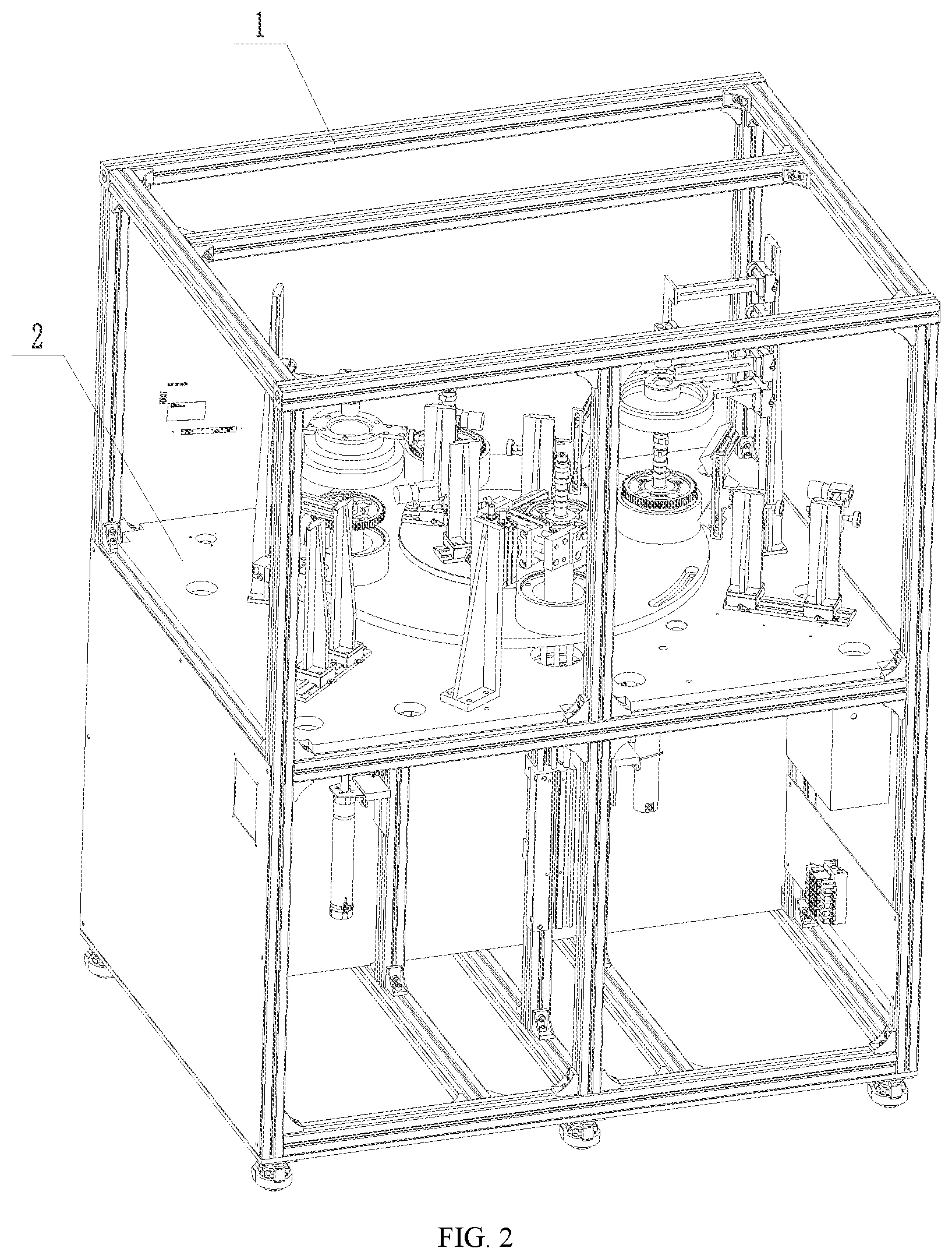Patent US12105030 Figure 2 – Automatic detecting device for detecting flaws on surface of camshaft
