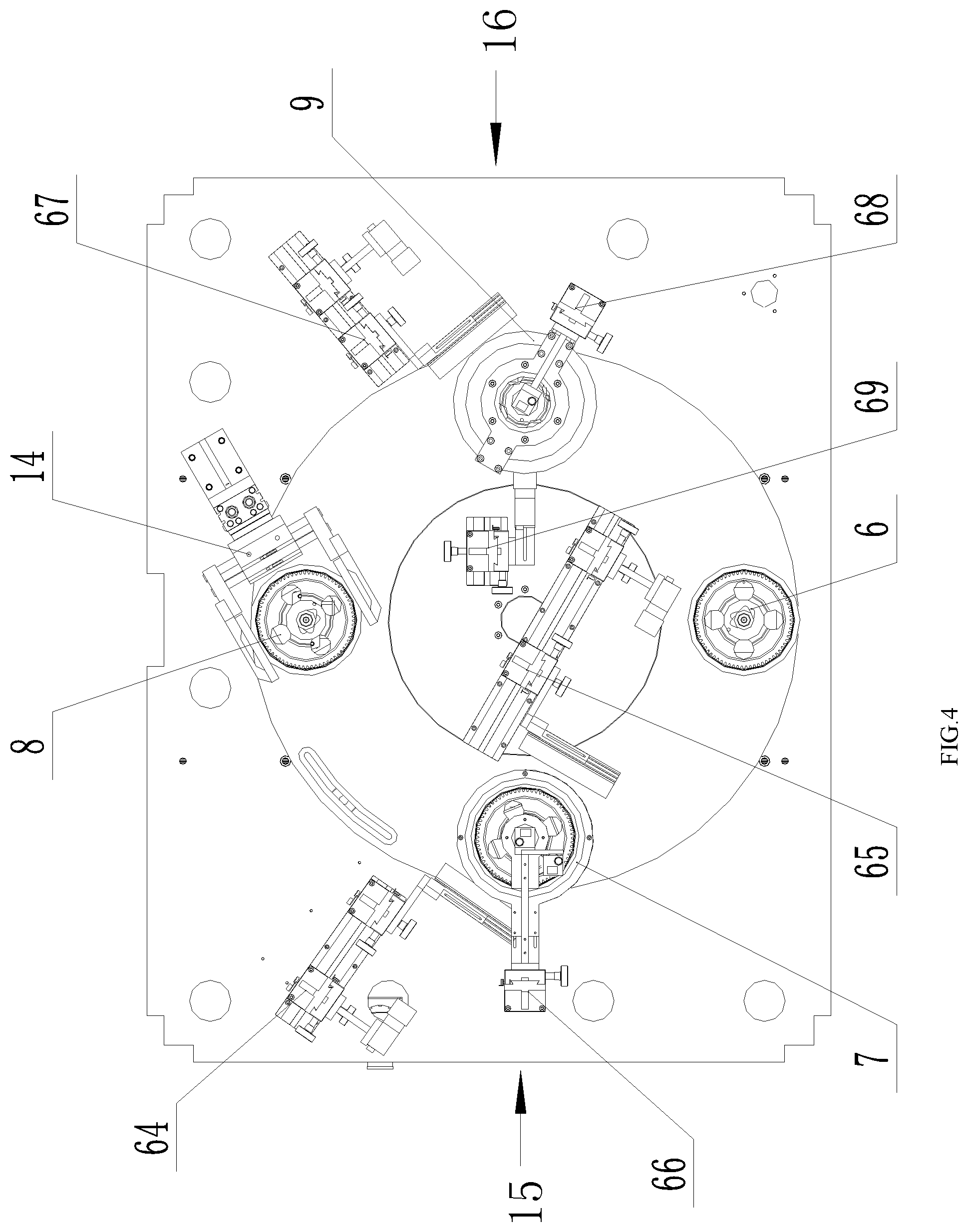 Patent US12105030 Figure 4 – Automatic detecting device for detecting flaws on surface of camshaft