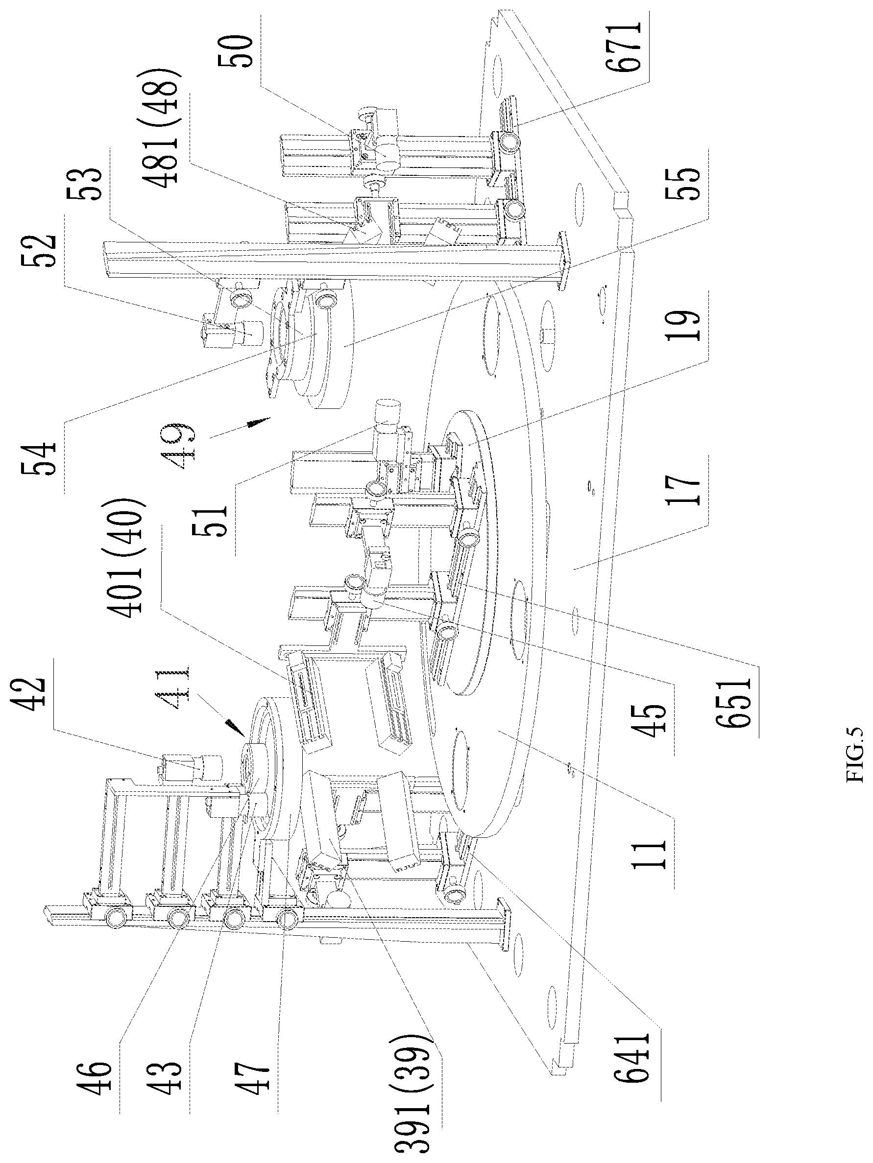 Patent US12105030 Figure 5 – Automatic detecting device for detecting flaws on surface of camshaft