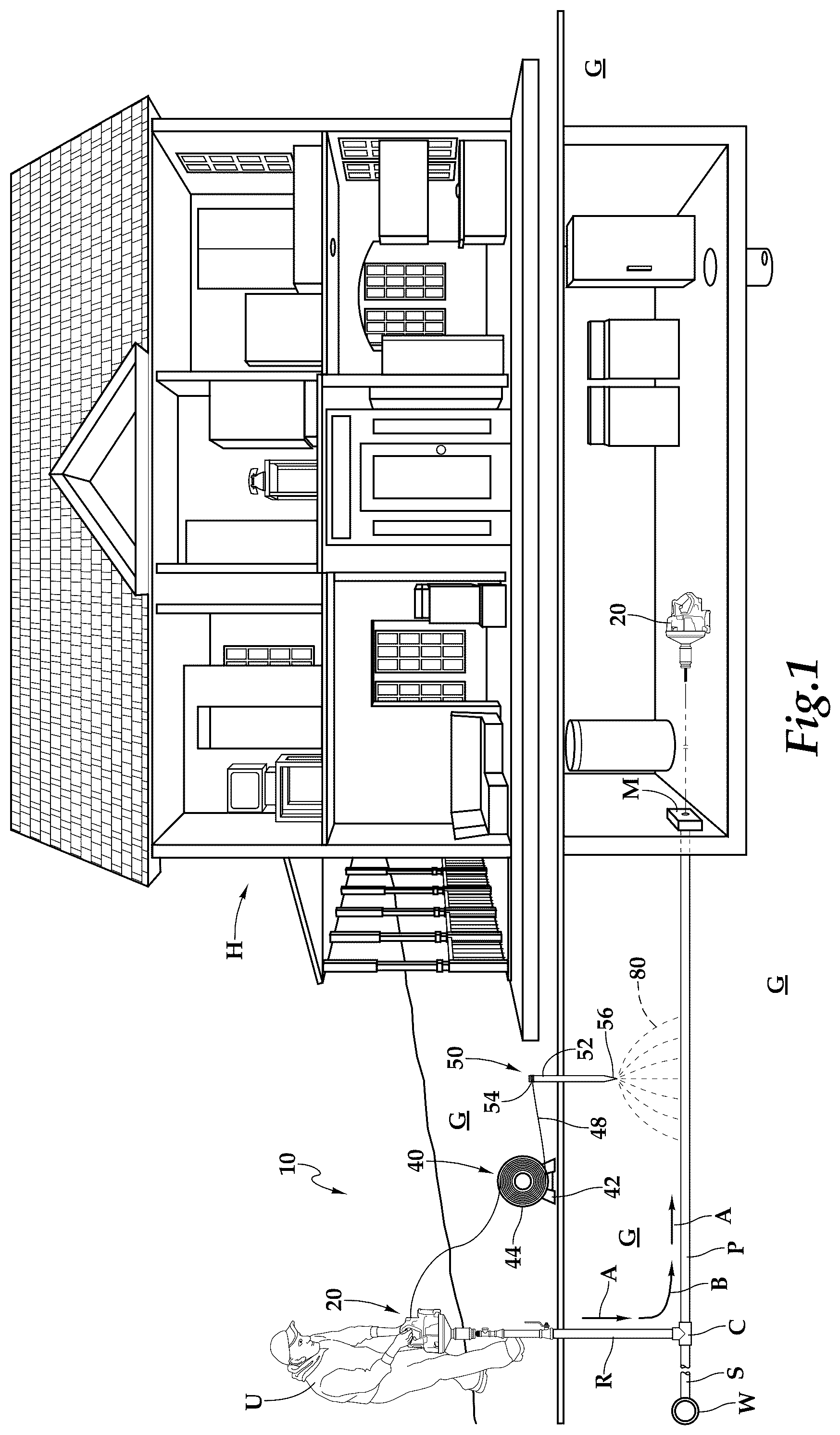 Patent US12105040 — Lead detection system for underground pipes — Figure 1