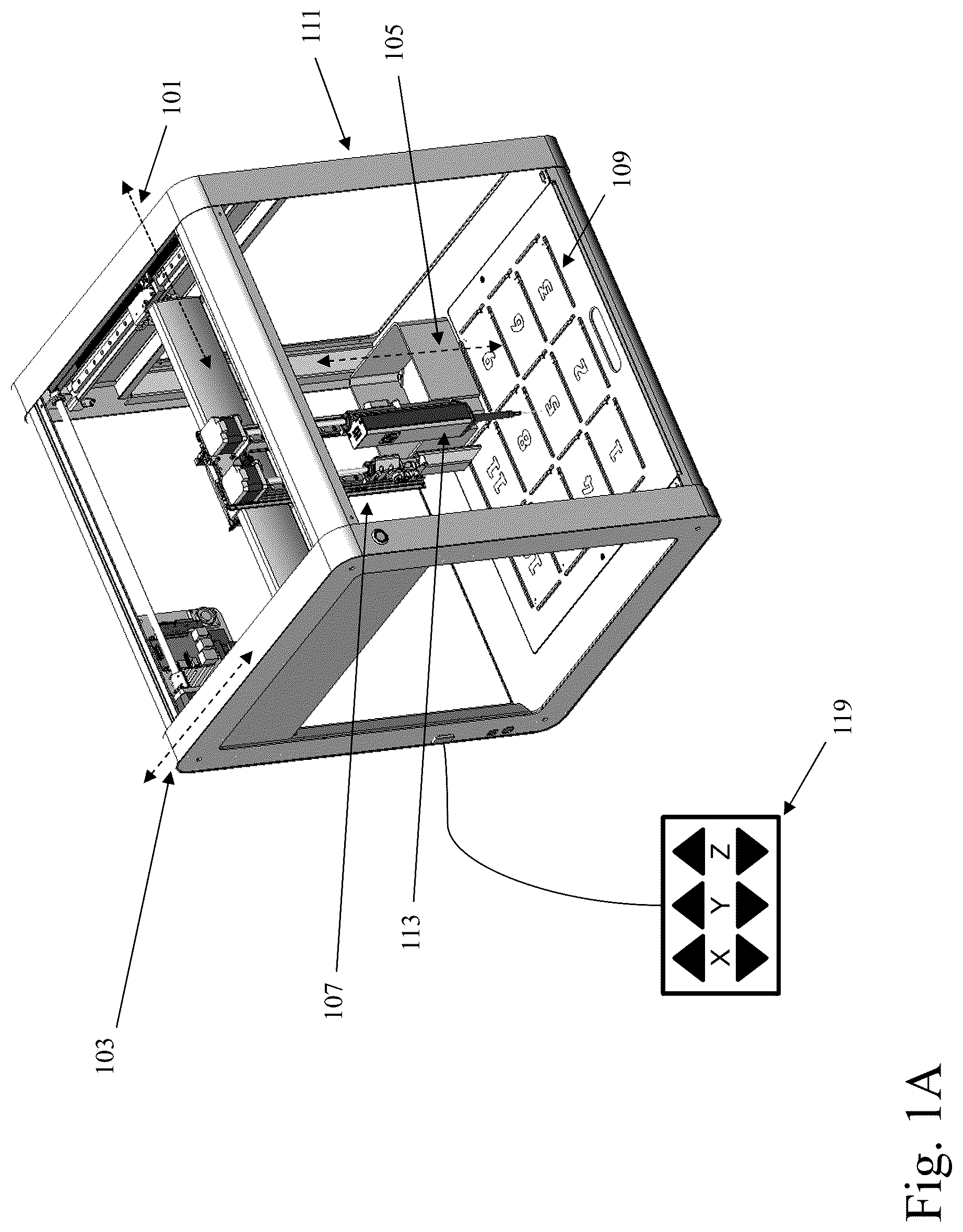 Patent US12105105 Figure 1 – Systems and methods for pipette robots