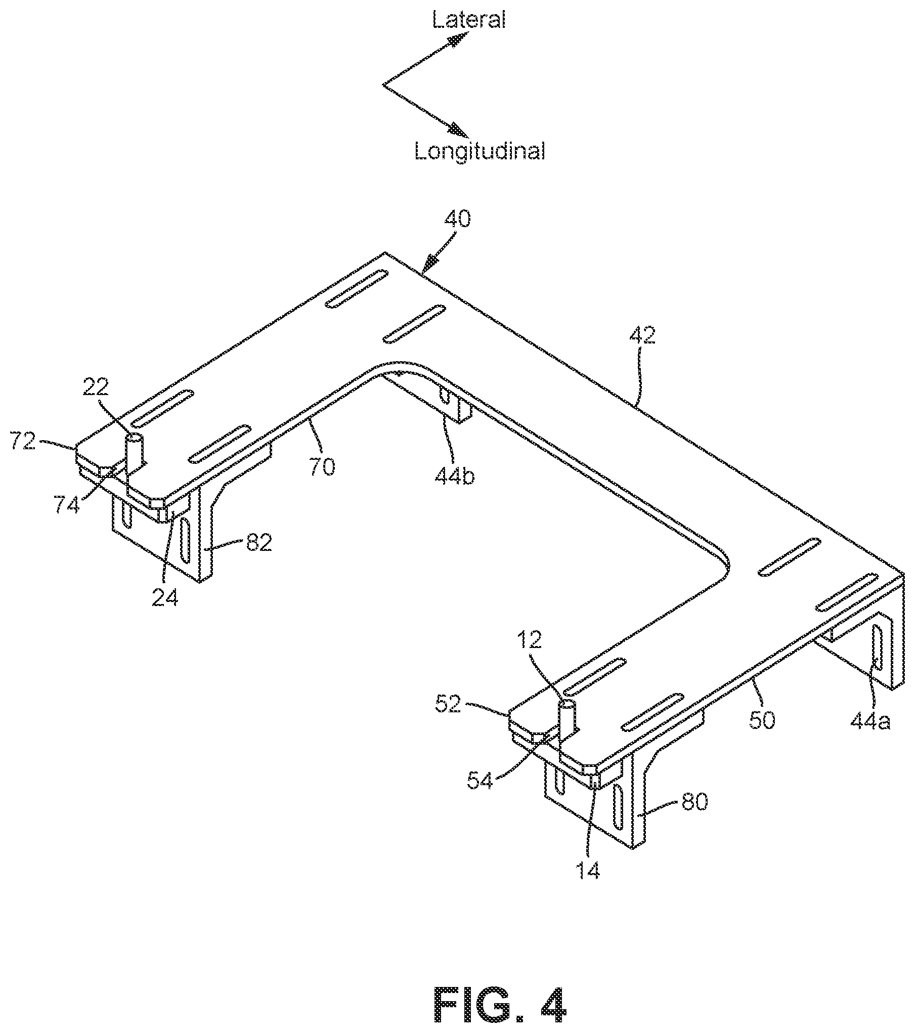 Patent US12105107 Figure 4 – Jig for positioning and securing a first console with respect to a second console