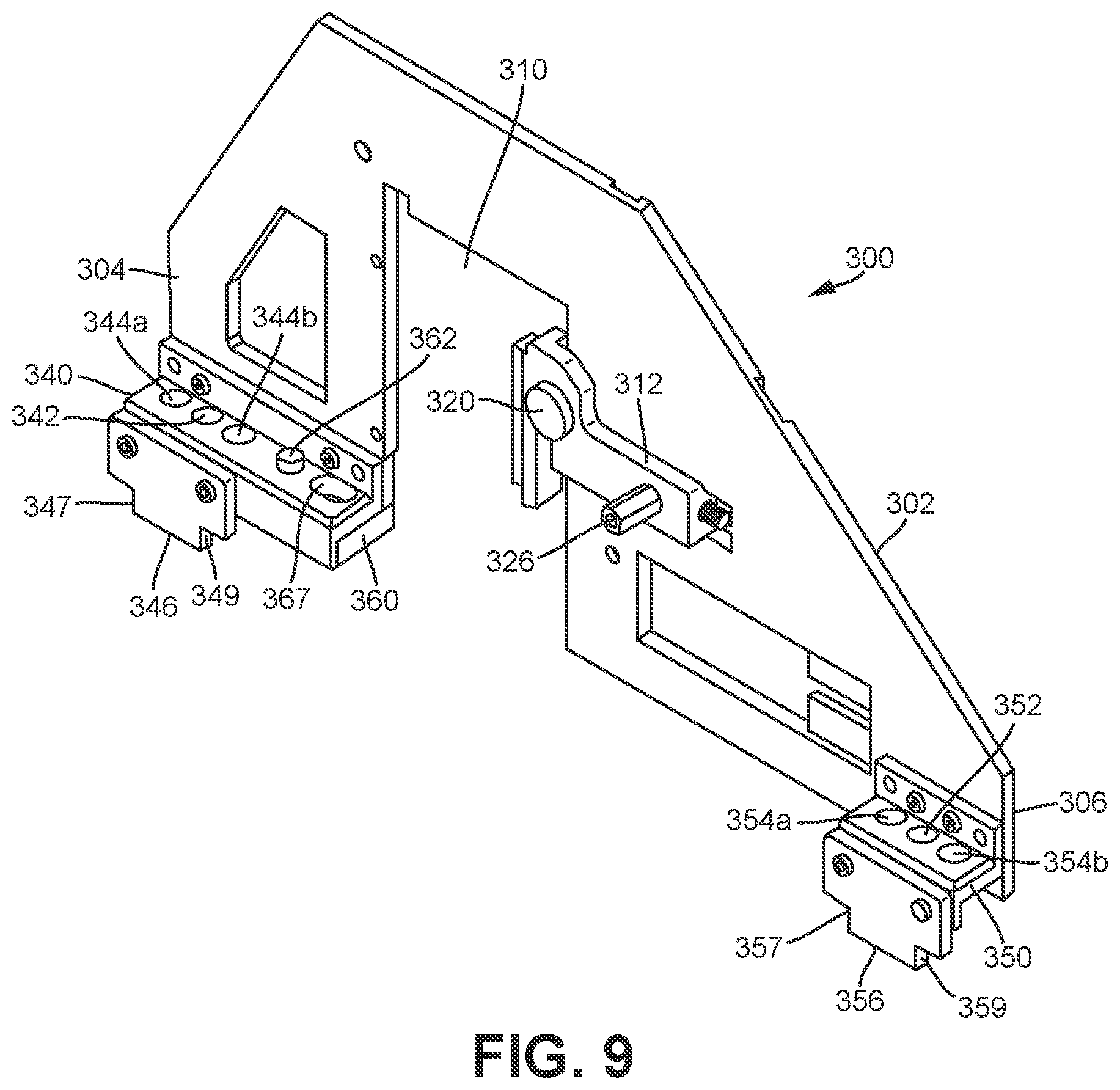 Patent US12105107 Figure 8 – Jig for positioning and securing a first console with respect to a second console