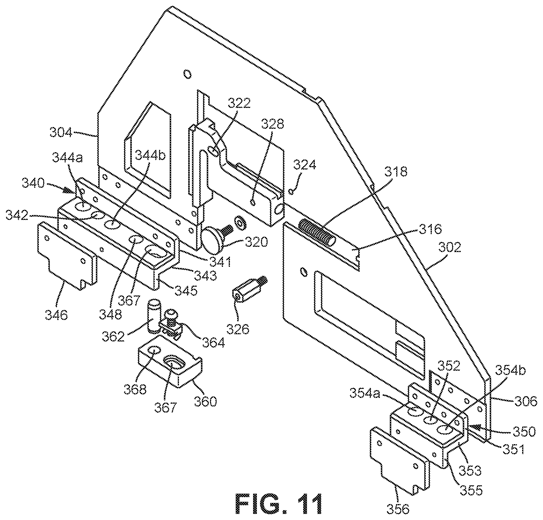 Patent US12105107 Figure 10 – Jig for positioning and securing a first console with respect to a second console