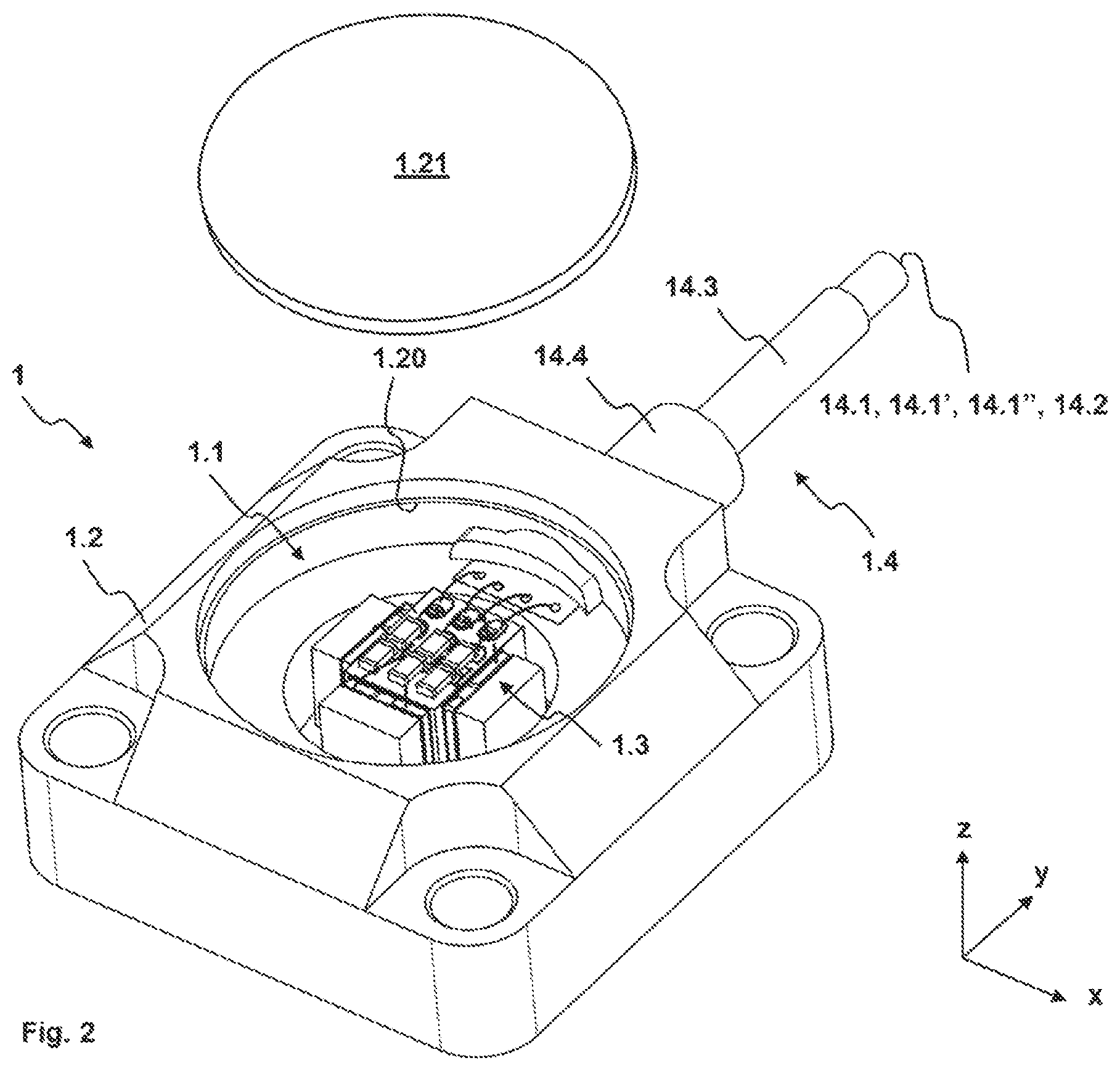 Patent US12105112 Figure 2 – Acceleration transducer