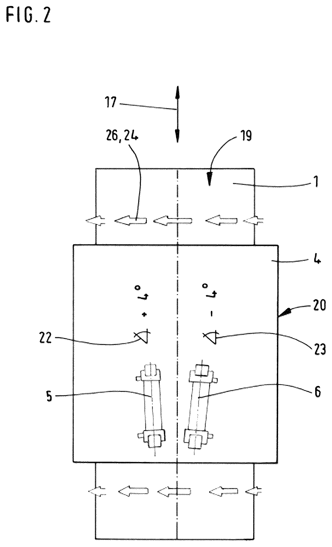 Patent US12105121 Figure 2 – Current sensor comprising a magnetic field sensor in a V-shaped arrangement