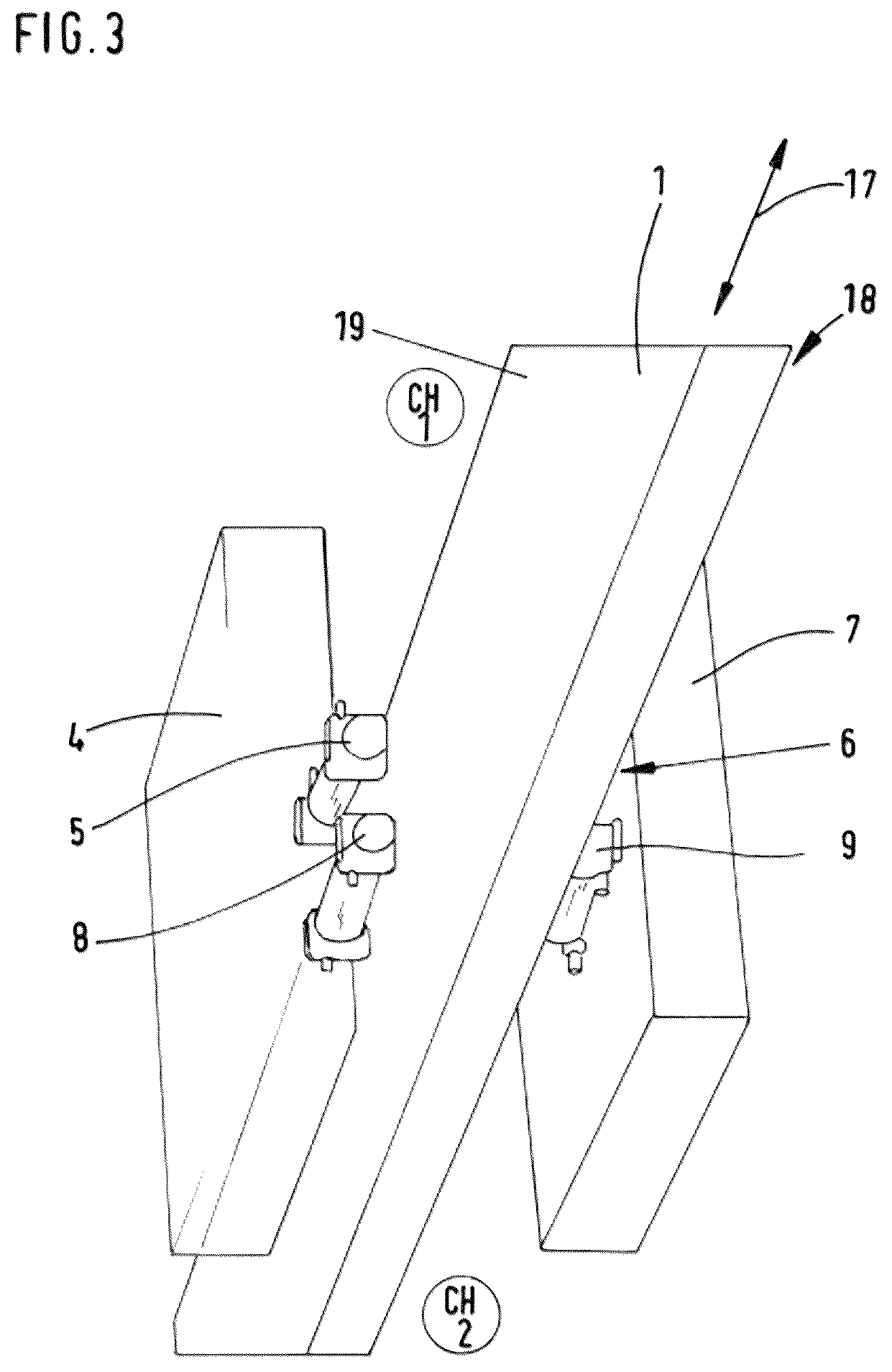 Patent US12105121 Figure 3 – Current sensor comprising a magnetic field sensor in a V-shaped arrangement