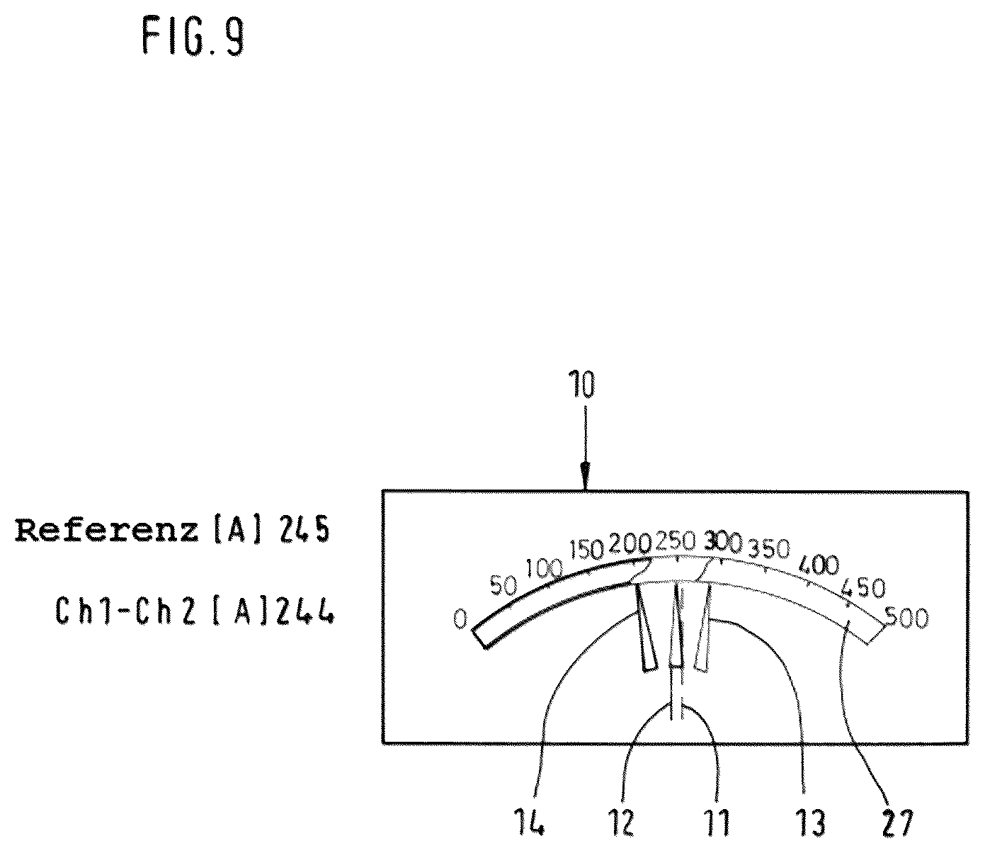 Patent US12105121 Figure 9 – Current sensor comprising a magnetic field sensor in a V-shaped arrangement