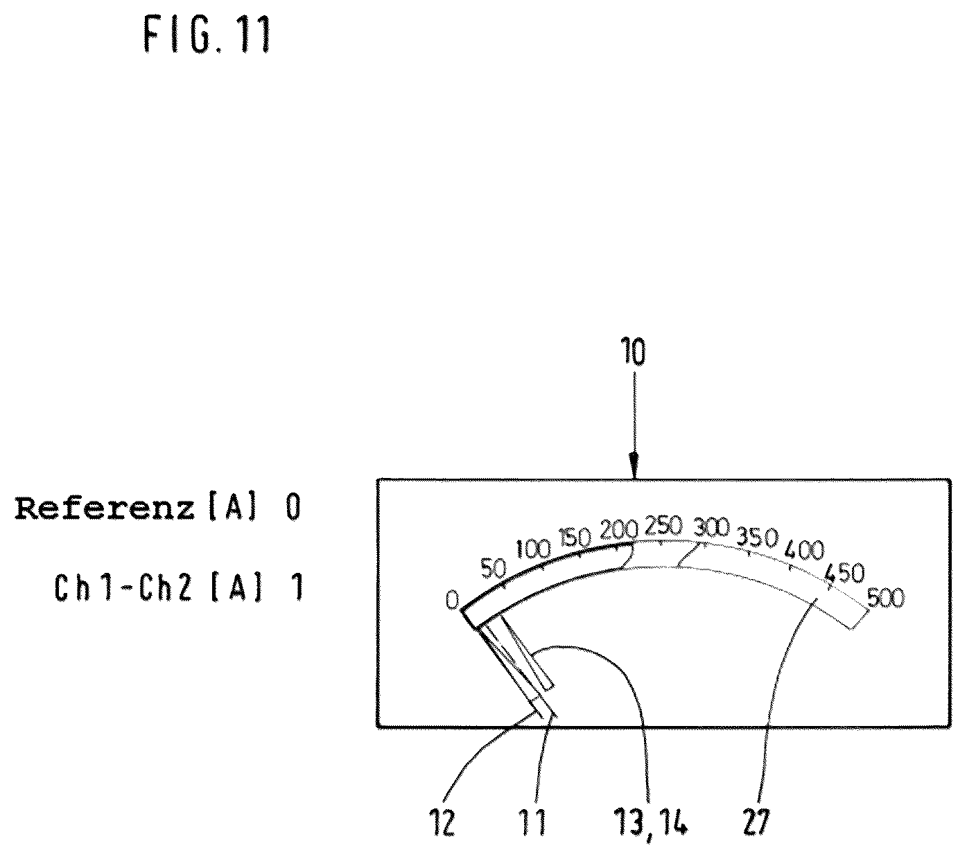 Patent US12105121 Figure 11 – Current sensor comprising a magnetic field sensor in a V-shaped arrangement