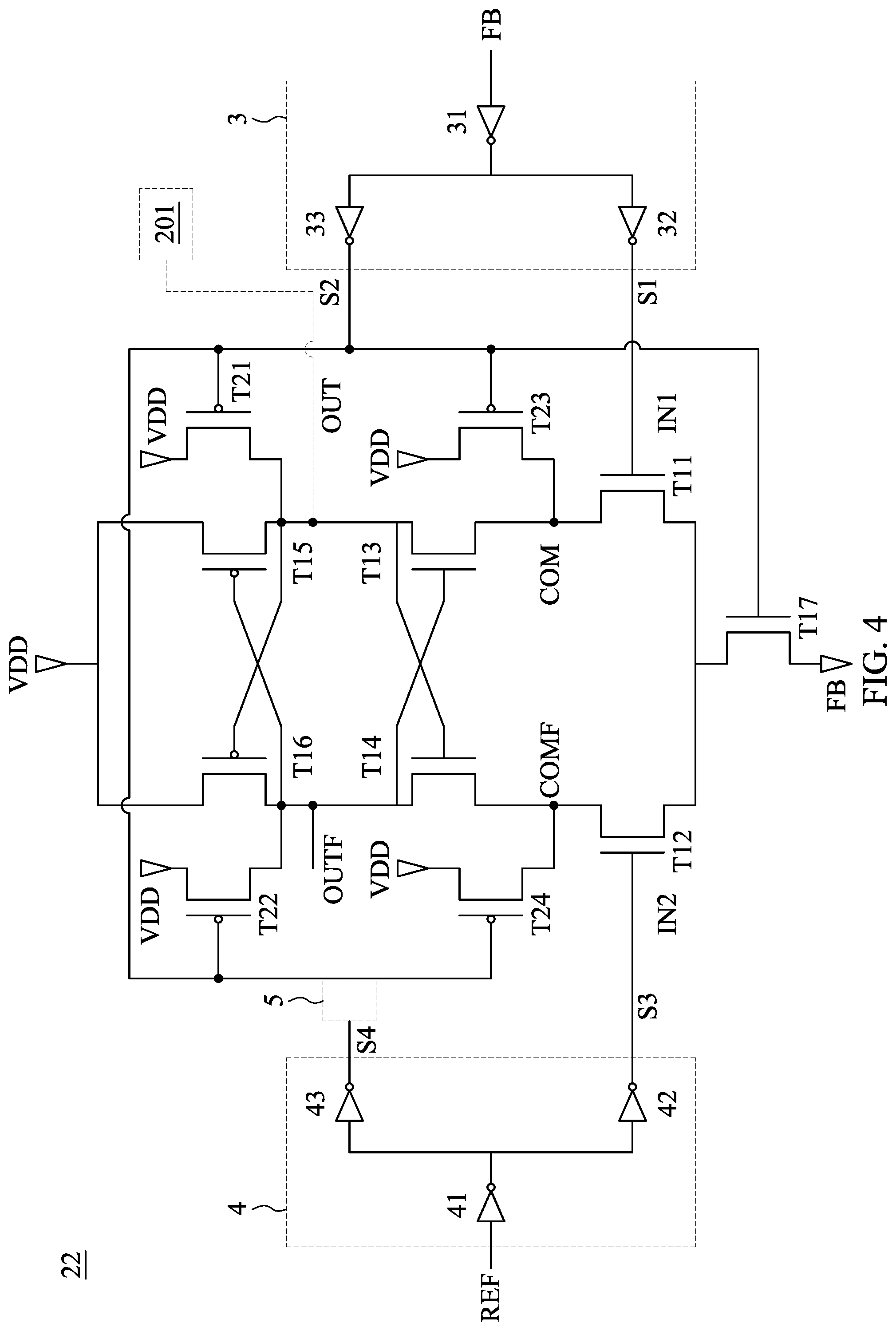 Patent US12105126 Figure 4 – Electronic device and phase detector