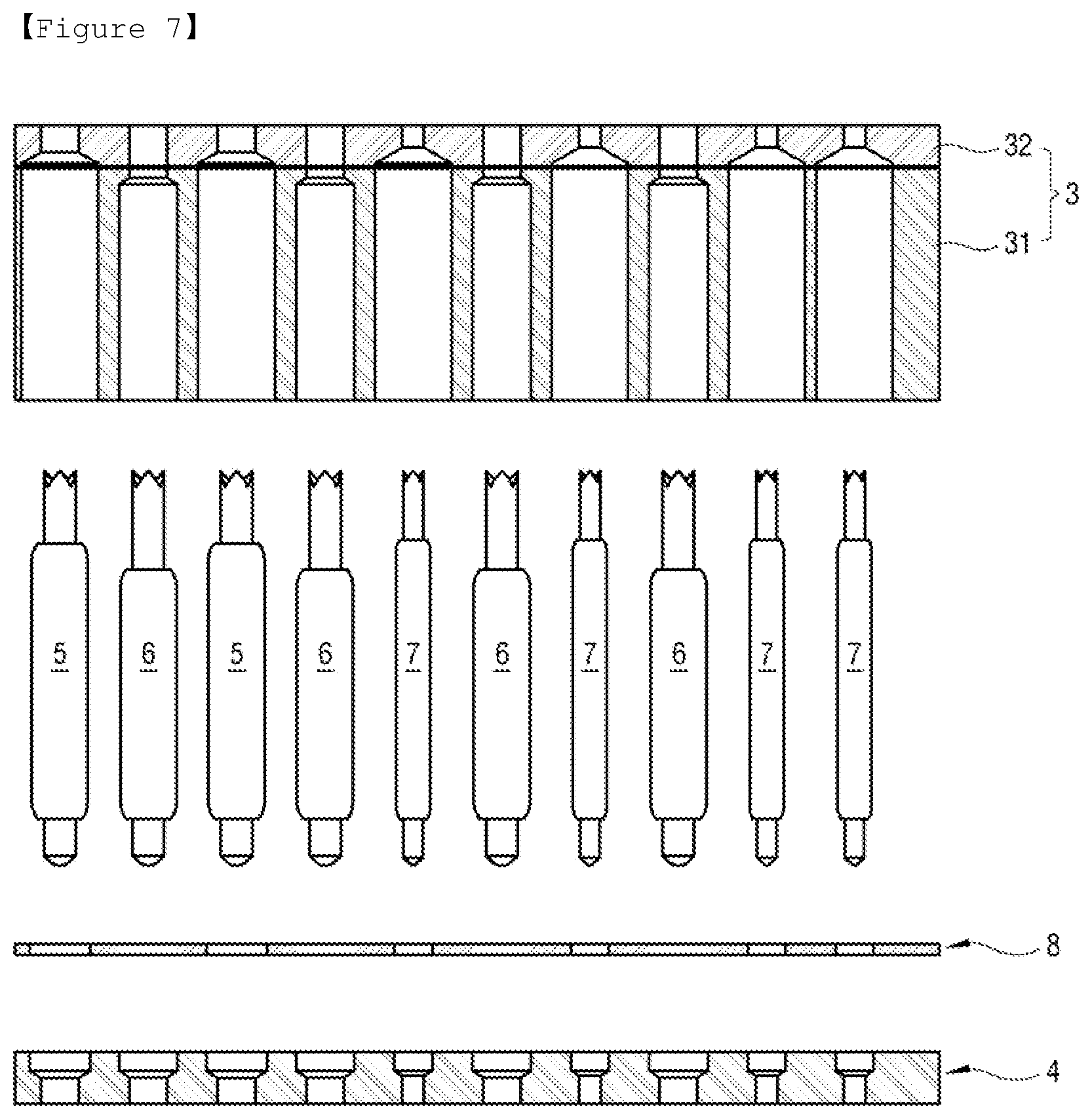 Patent US12105133 Figure 7 – Method for fabricating test socket