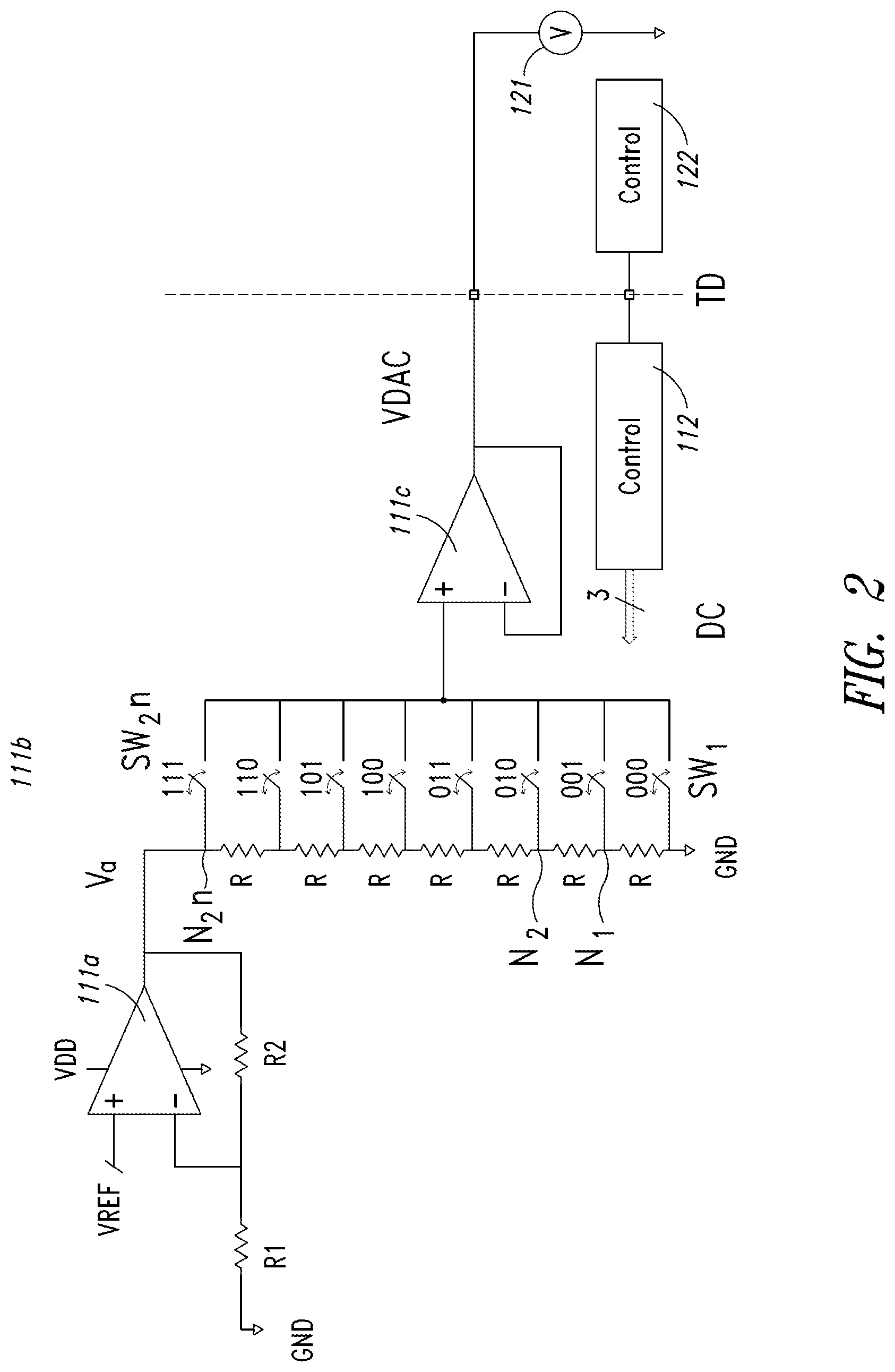 Patent US12105143 Figure 2 – System for testing an electronic circuit comprising a digital to analog converter and corresponding method and computer program product
