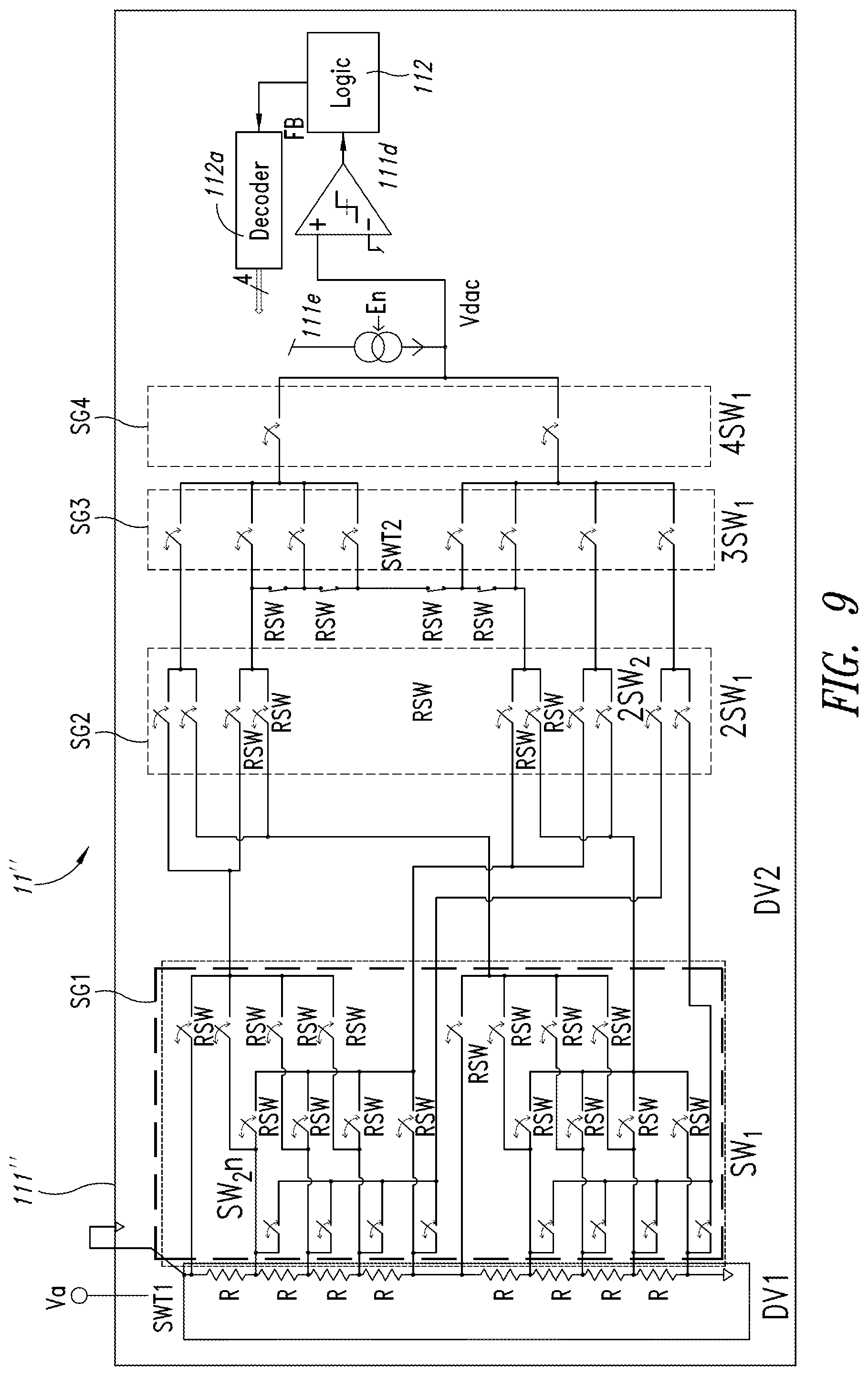 Patent US12105143 Figure 9 – System for testing an electronic circuit comprising a digital to analog converter and corresponding method and computer program product