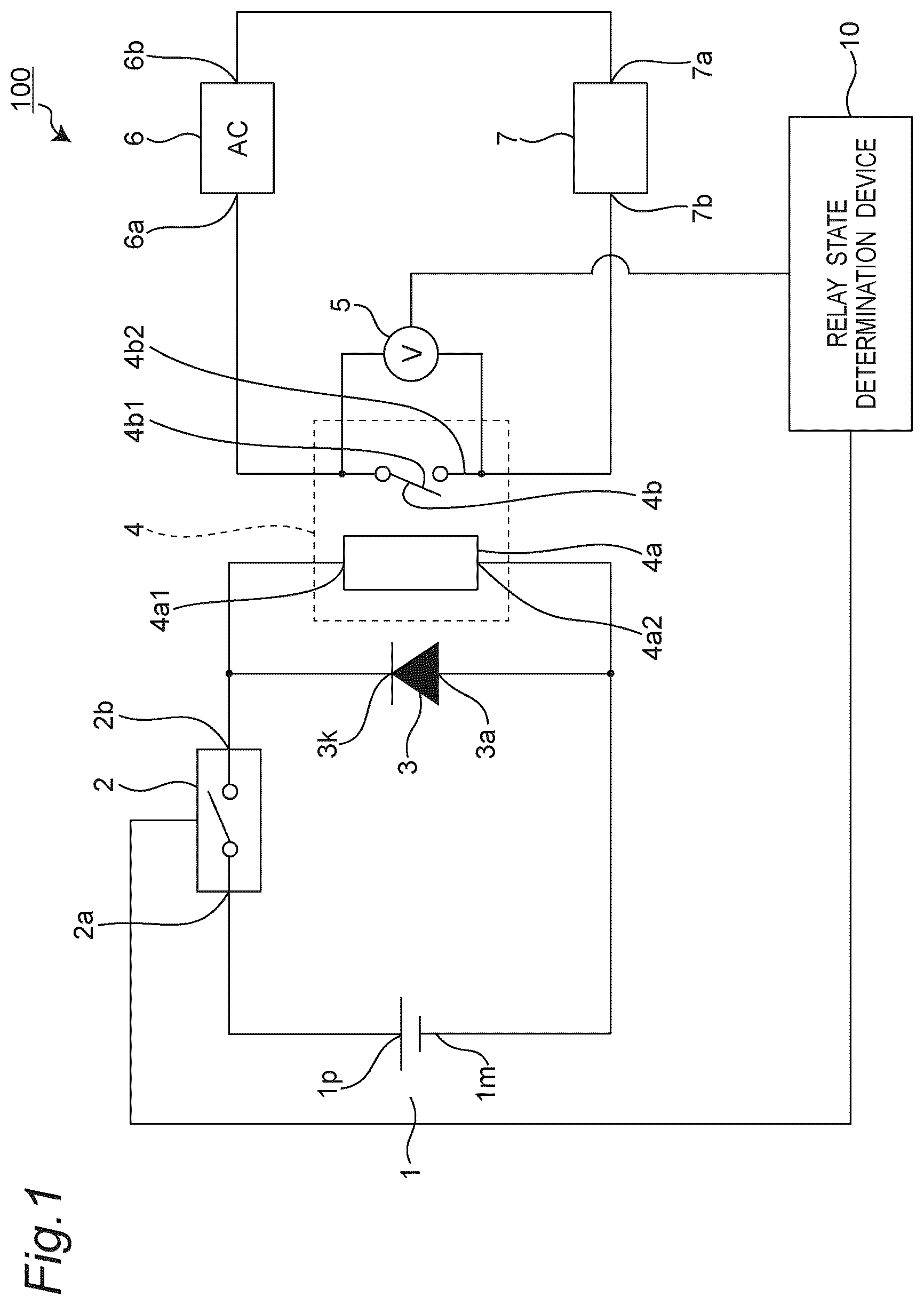 Patent US12105147 Figure 1 – Relay state determination device, relay state determination system, relay state determination method, and program