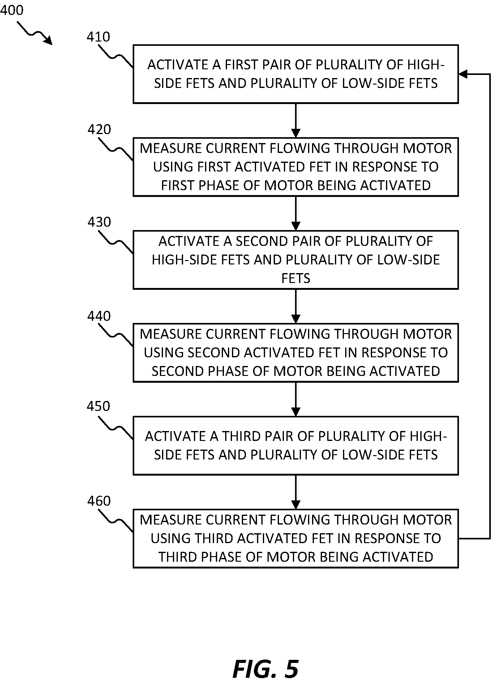 Patent US12105149 Figure 6 – Current sensing in power tool devices using a field effect transistor