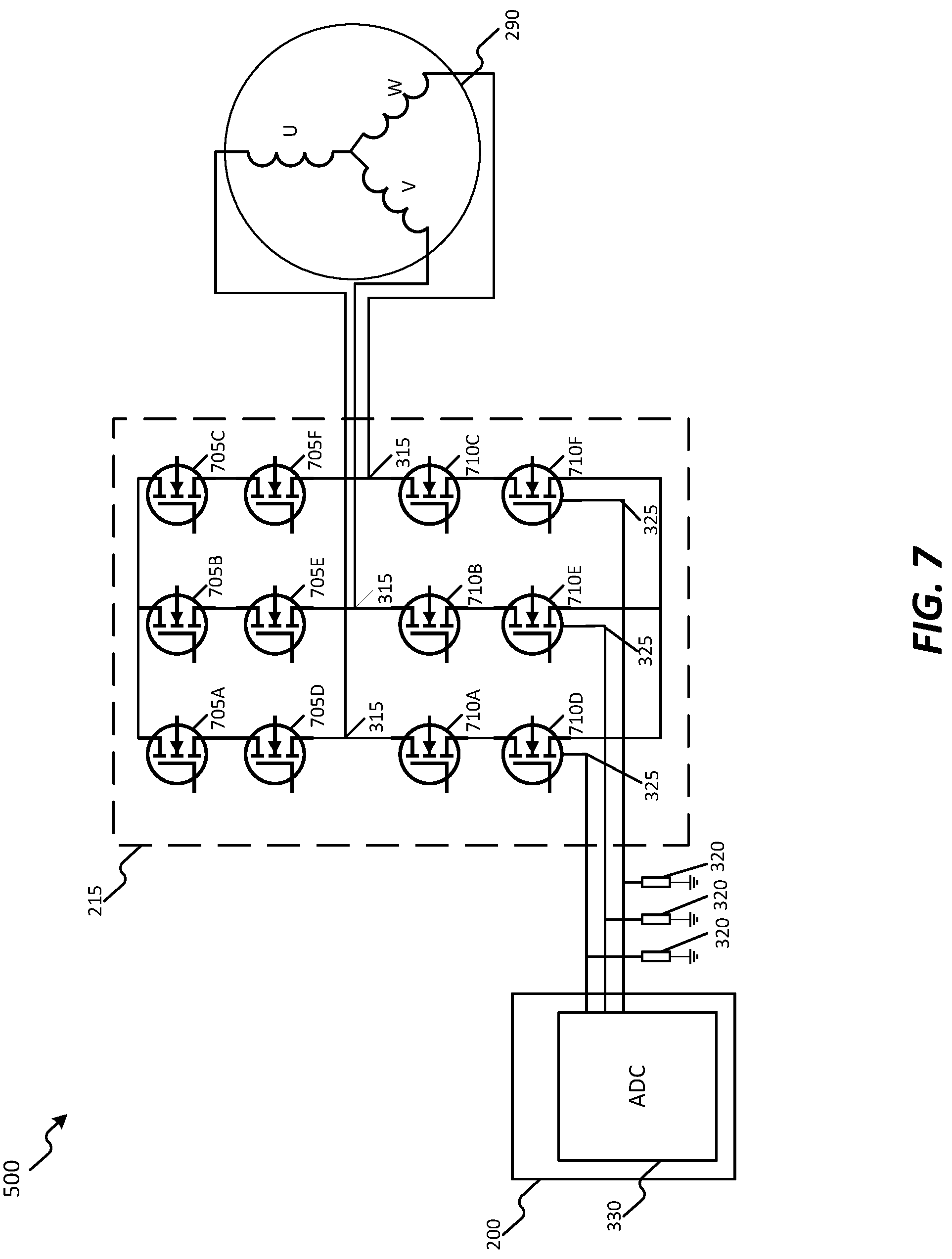 Patent US12105149 Figure 8 – Current sensing in power tool devices using a field effect transistor