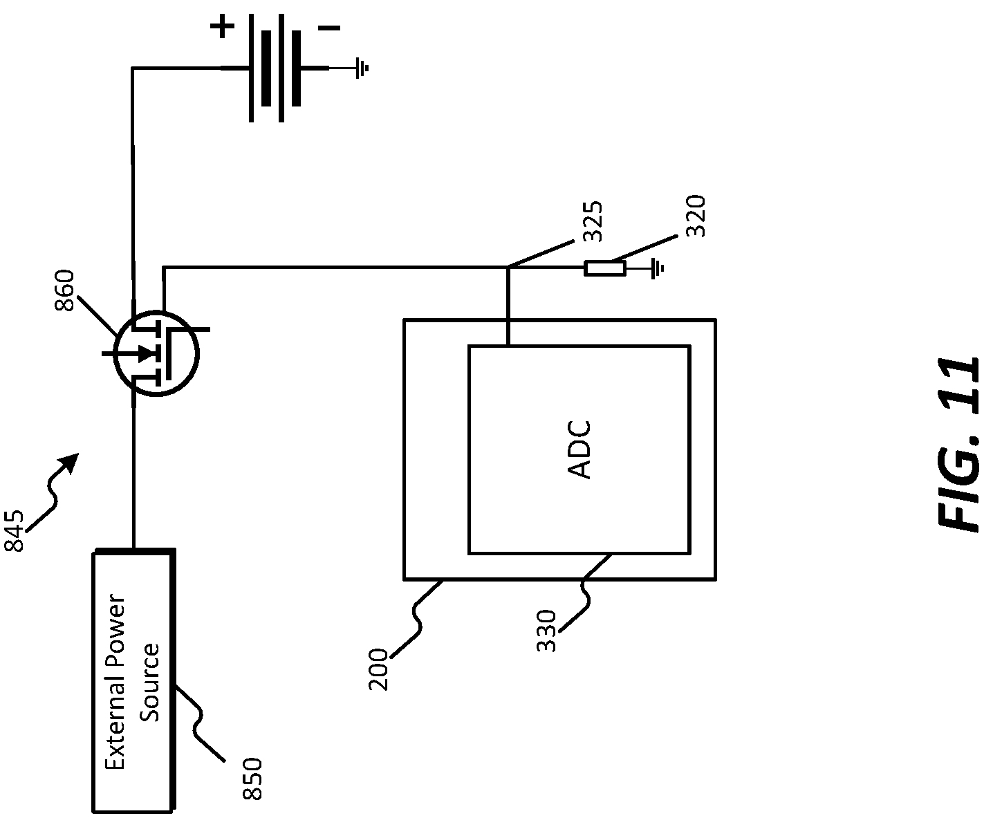 Patent US12105149 Figure 12 – Current sensing in power tool devices using a field effect transistor