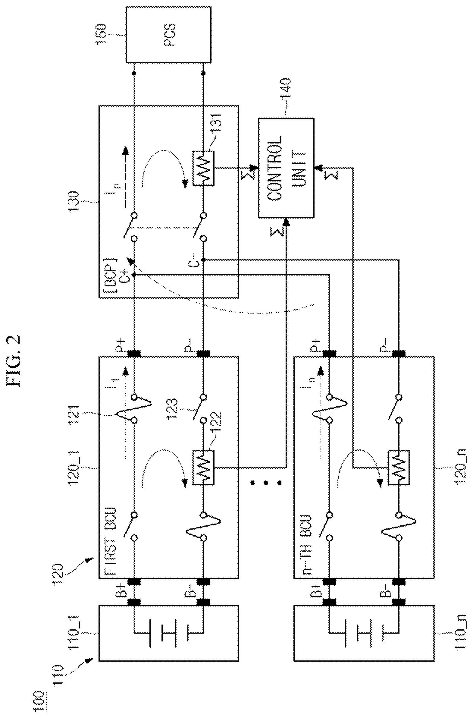 Patent US12105154 Figure 2 – Current protection system for energy storage system
