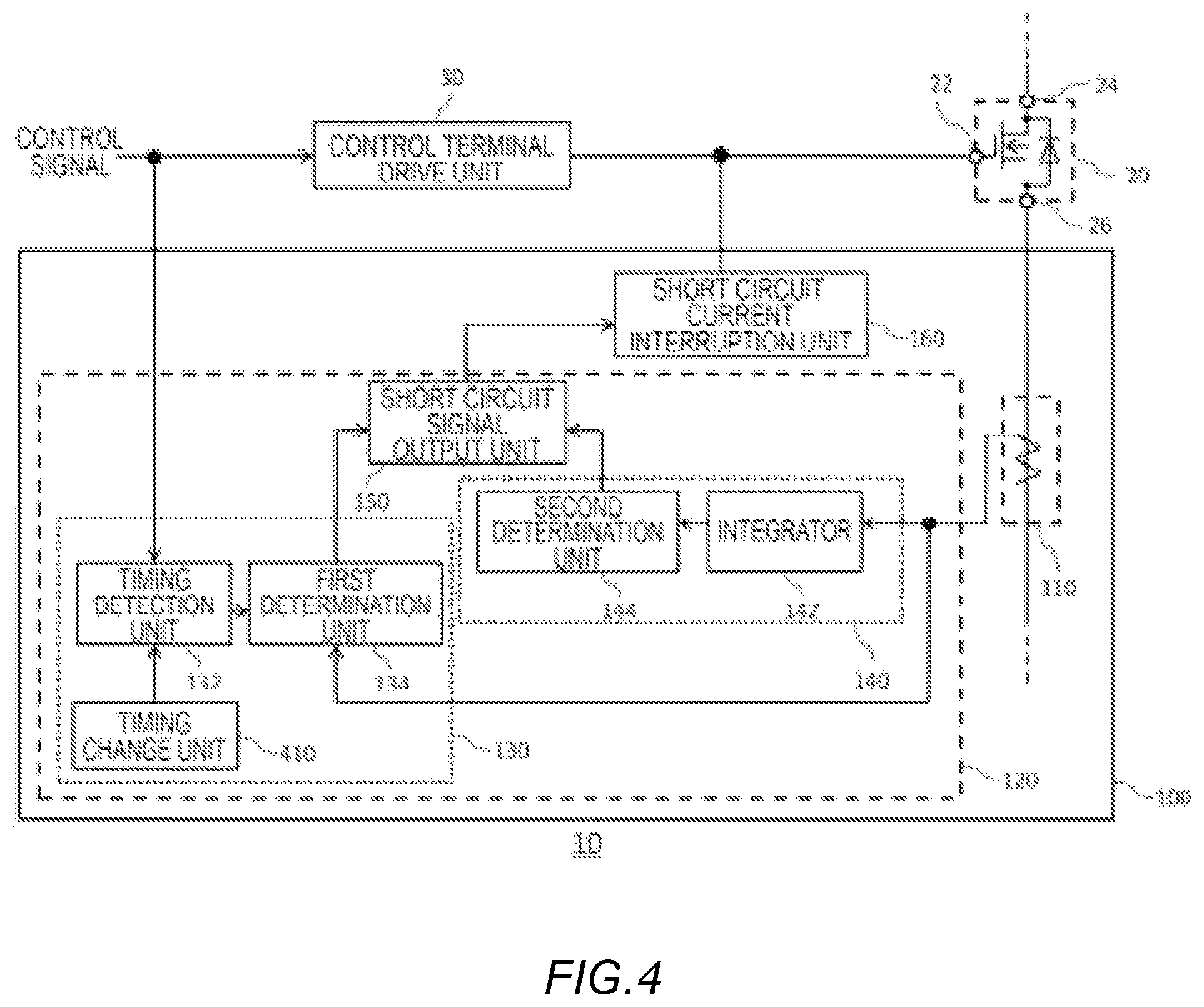 Patent US12105156 Figure 4 – Short circuit determination apparatus, switch apparatus, and short circuit determination method