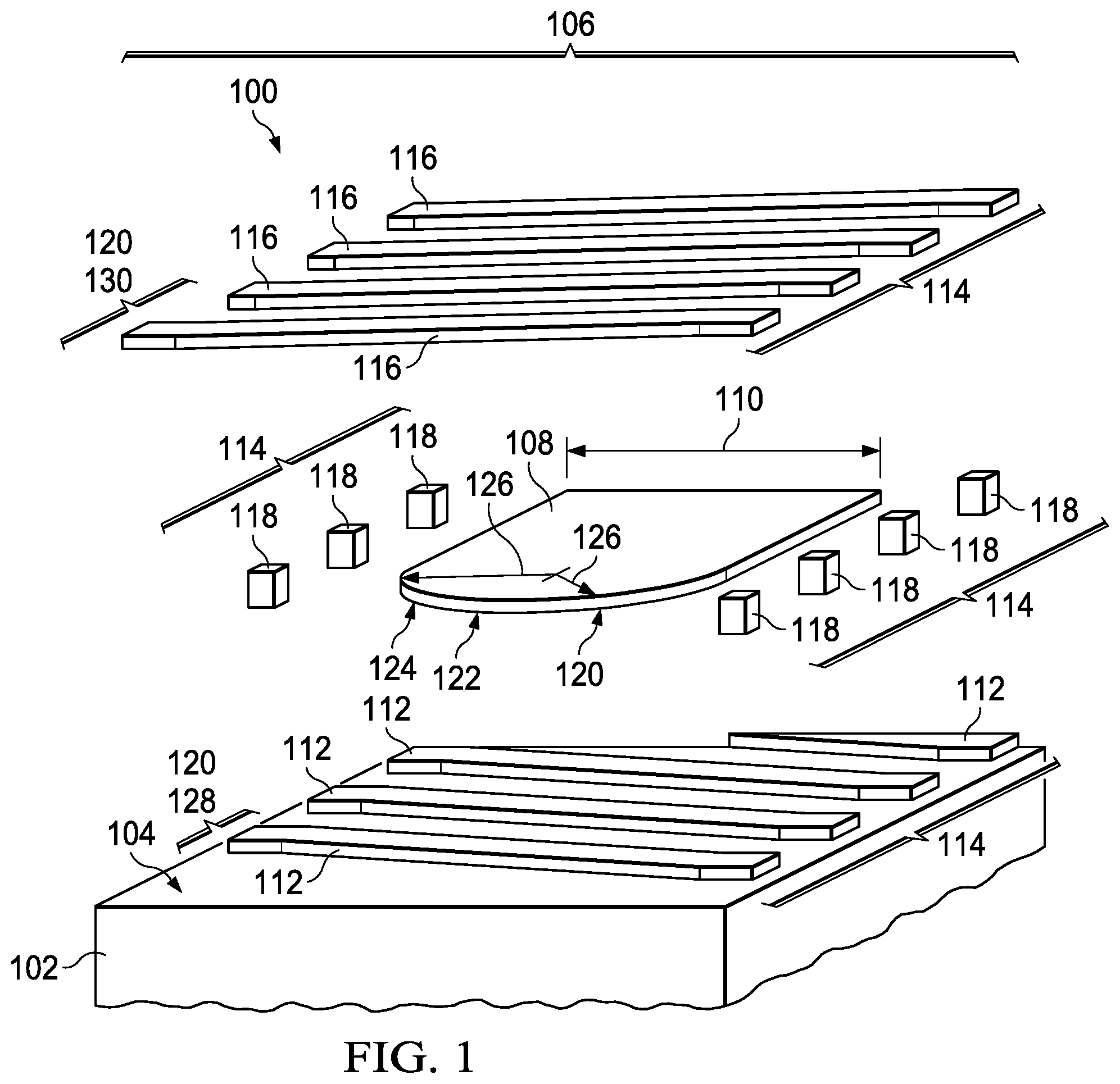 Patent US12105161 Figure 1 – Layouts for interlevel crack prevention in fluxgate technology manufacturing