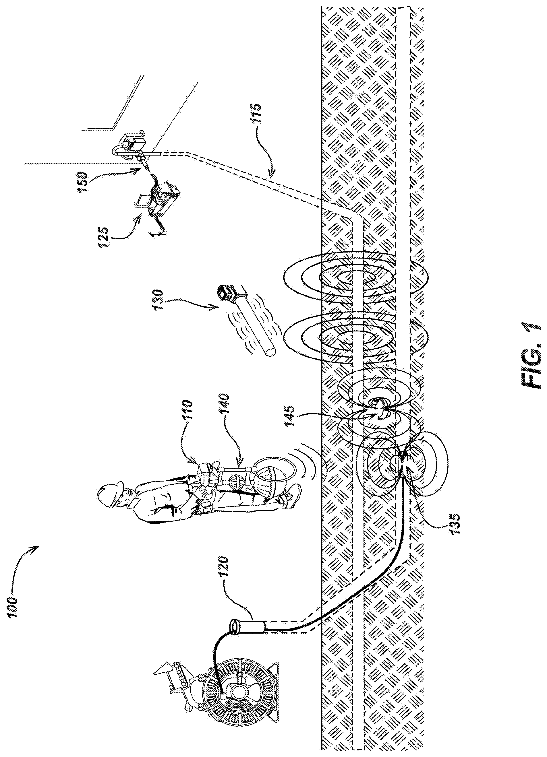 Patent US12105167 Figure 1 – Buried utility locator auto-tuning apparatus and methods