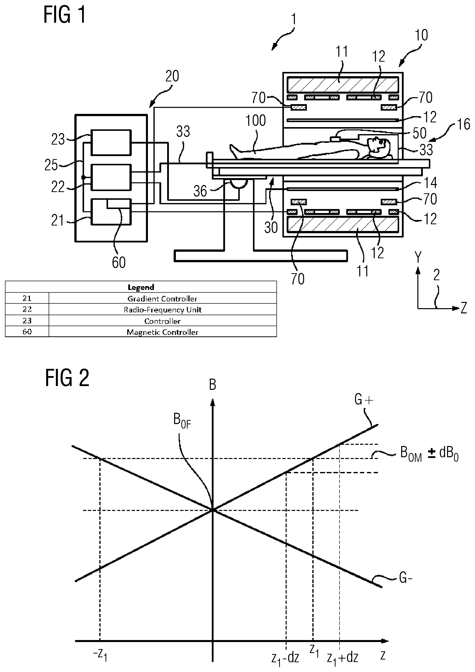 Patent US12105172 — Magnetic resonance tomography unit and method for operating a magnetic resonance tomography unit with limited bandwidth — Figure 1
