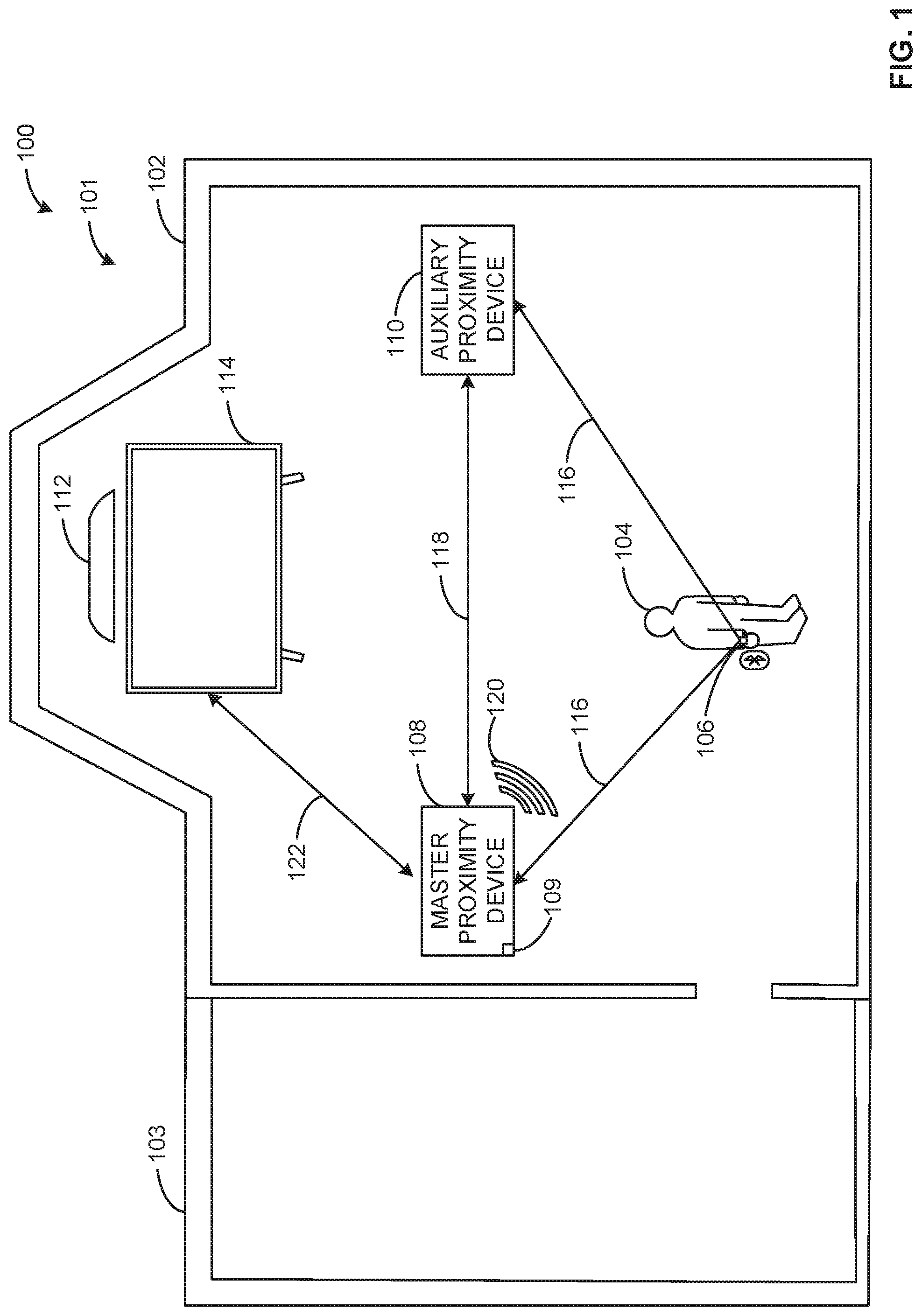 Patent US12105178 Figure 1 – Methods and apparatus for multimodal audience detection and identification
