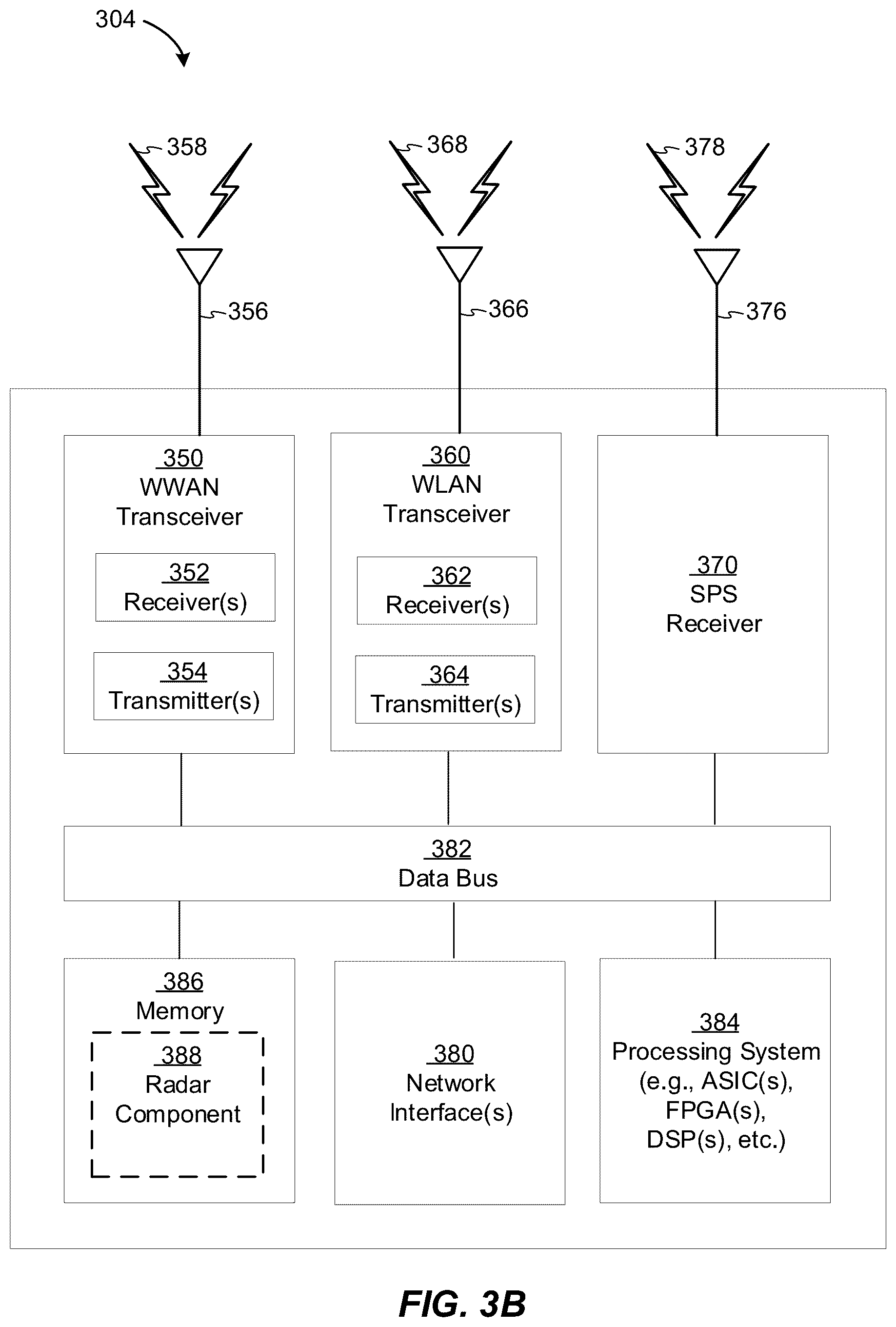 Patent US12105189 Figure 5 – Transmission configurations for reference radar signal and at least one target radar signal