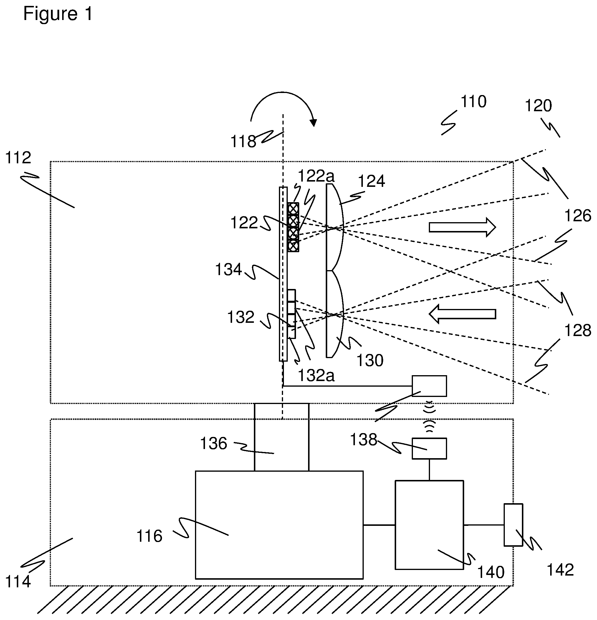 Patent US12105202 Figure 1 – Optoelectronic sensor and method of detecting objects