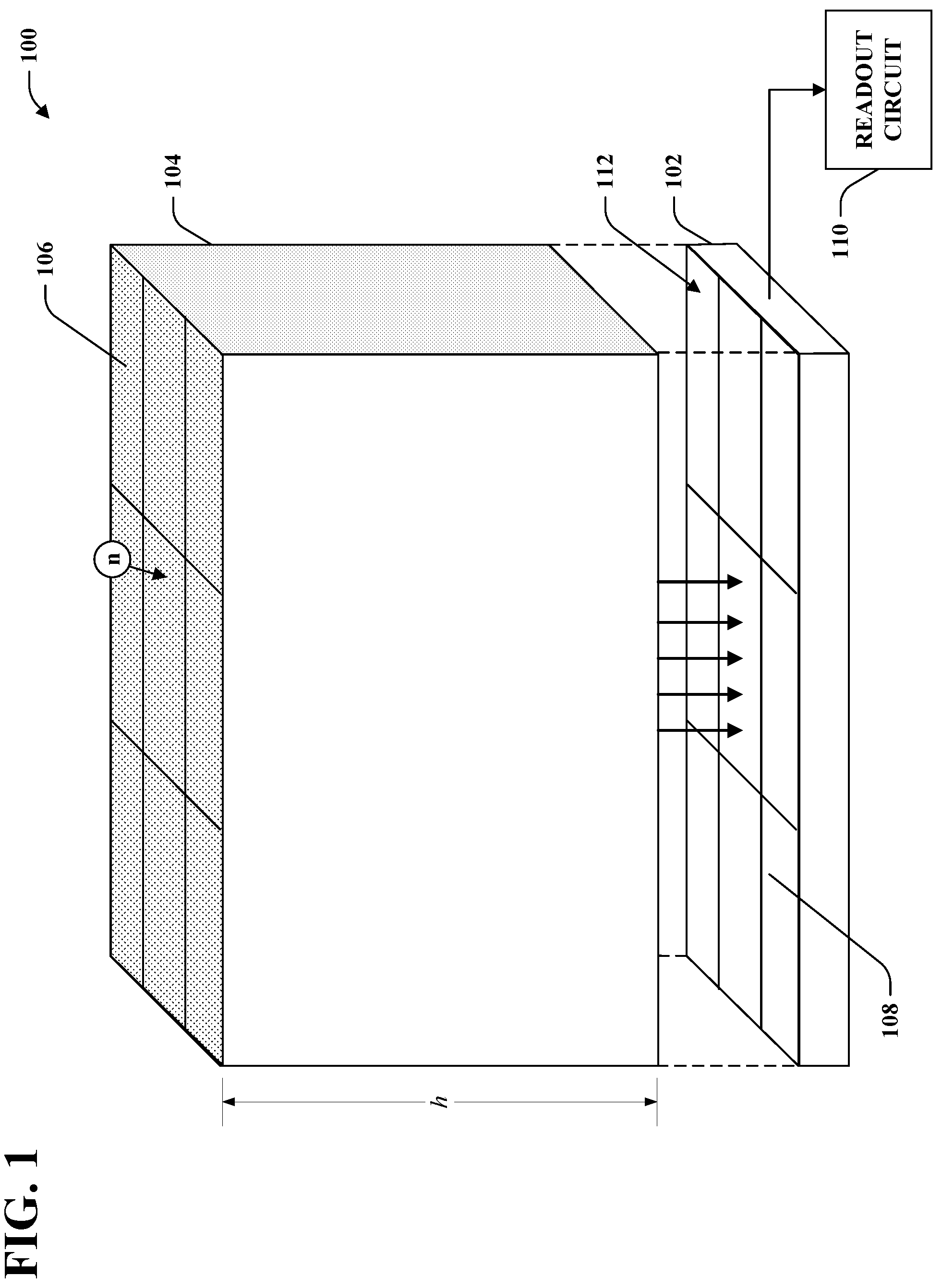Patent US12105231 Figure 1 – Scintillator array for radiation detection