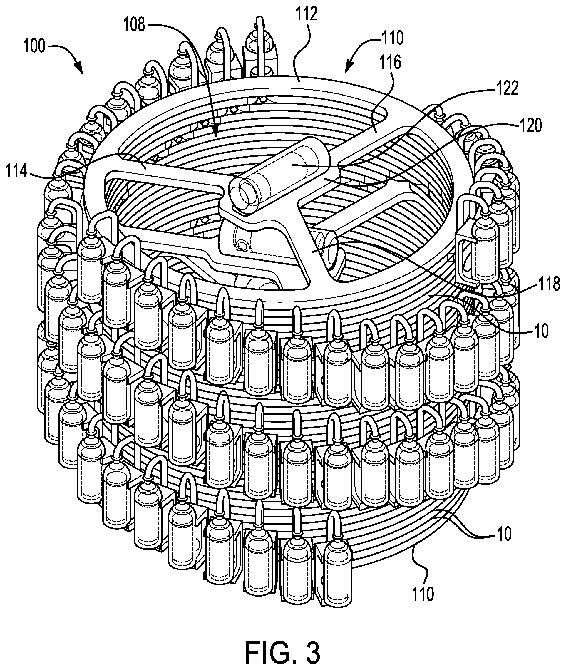 Patent US12105235 Figure 2 – Triplet acoustic ring assembly, nested array, and method
