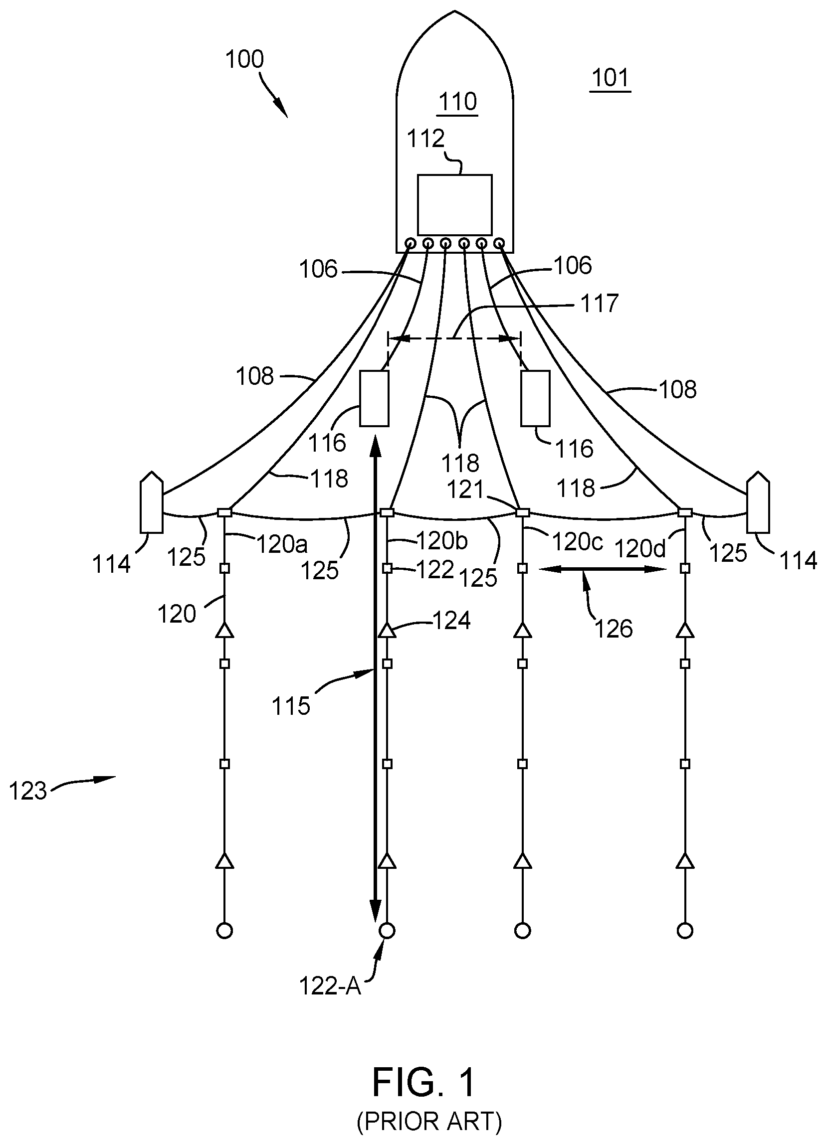 Patent US12105238 Figure 1 – Long offset acquisition