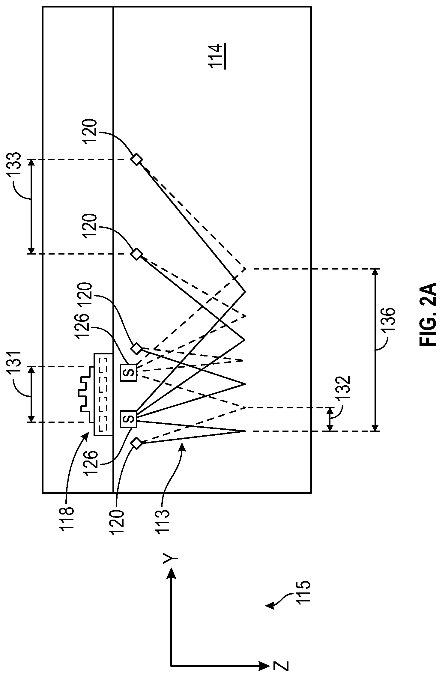 Patent US12105239 Figure 2 – Surveying with non-uniform survey configuration with wide-tow source geometry