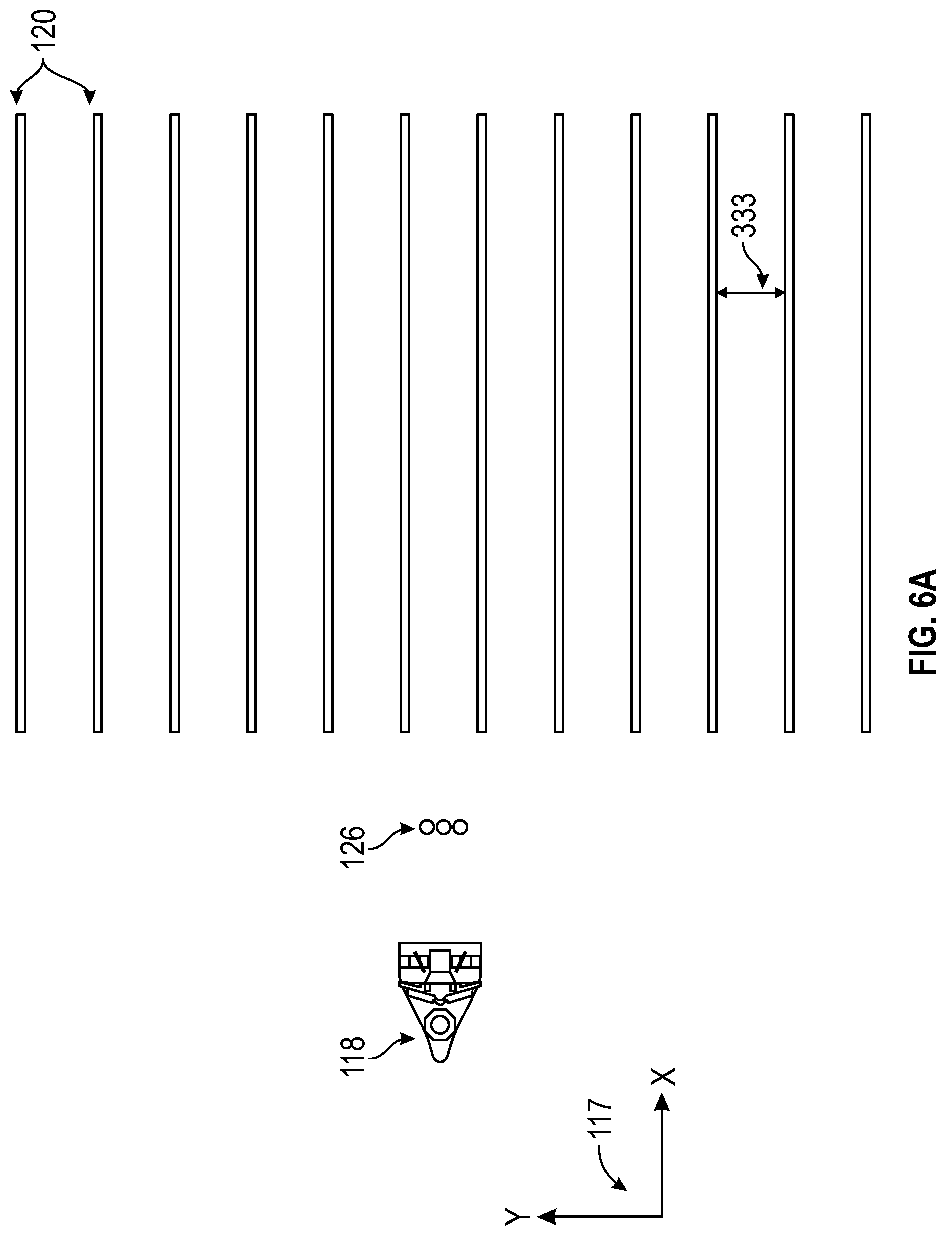 Patent US12105239 Figure 8 – Surveying with non-uniform survey configuration with wide-tow source geometry