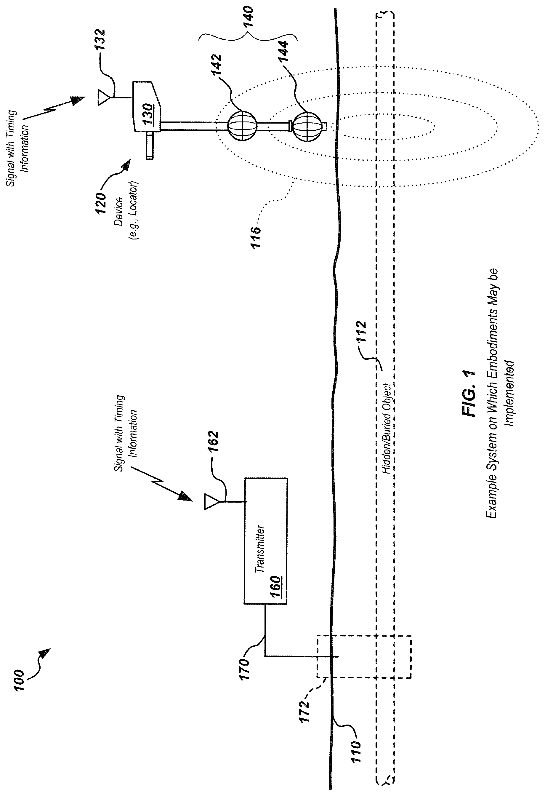 Patent US12105244 — Phase-synchronized buried object transmitter and locator methods and apparatus — Figure 1
