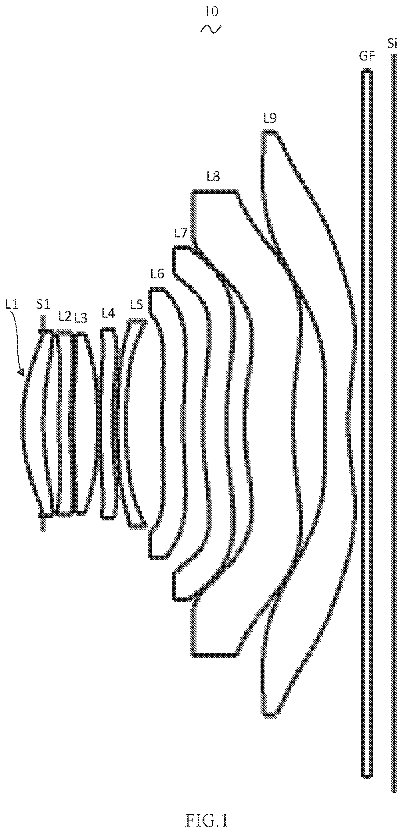 Patent US12105256 — Camera optical lens — Figure 1