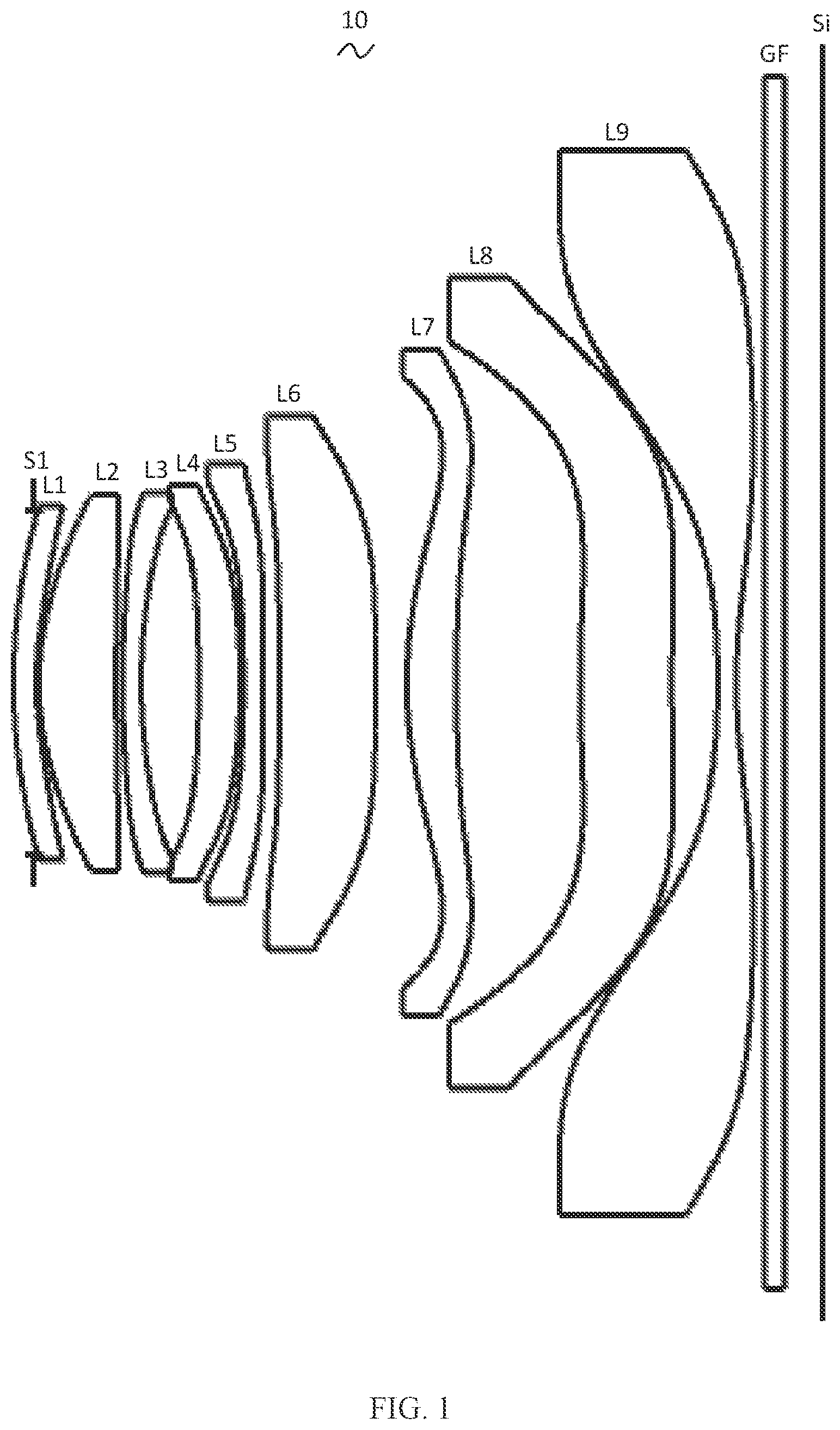 Patent US12105258 Figure 1 – Camera optical lens