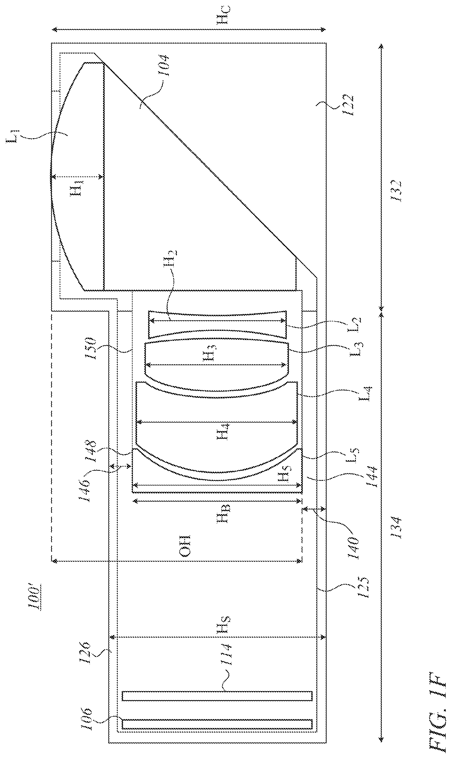 Patent US12105259 Figure 5 – Compact folded lenses with large apertures