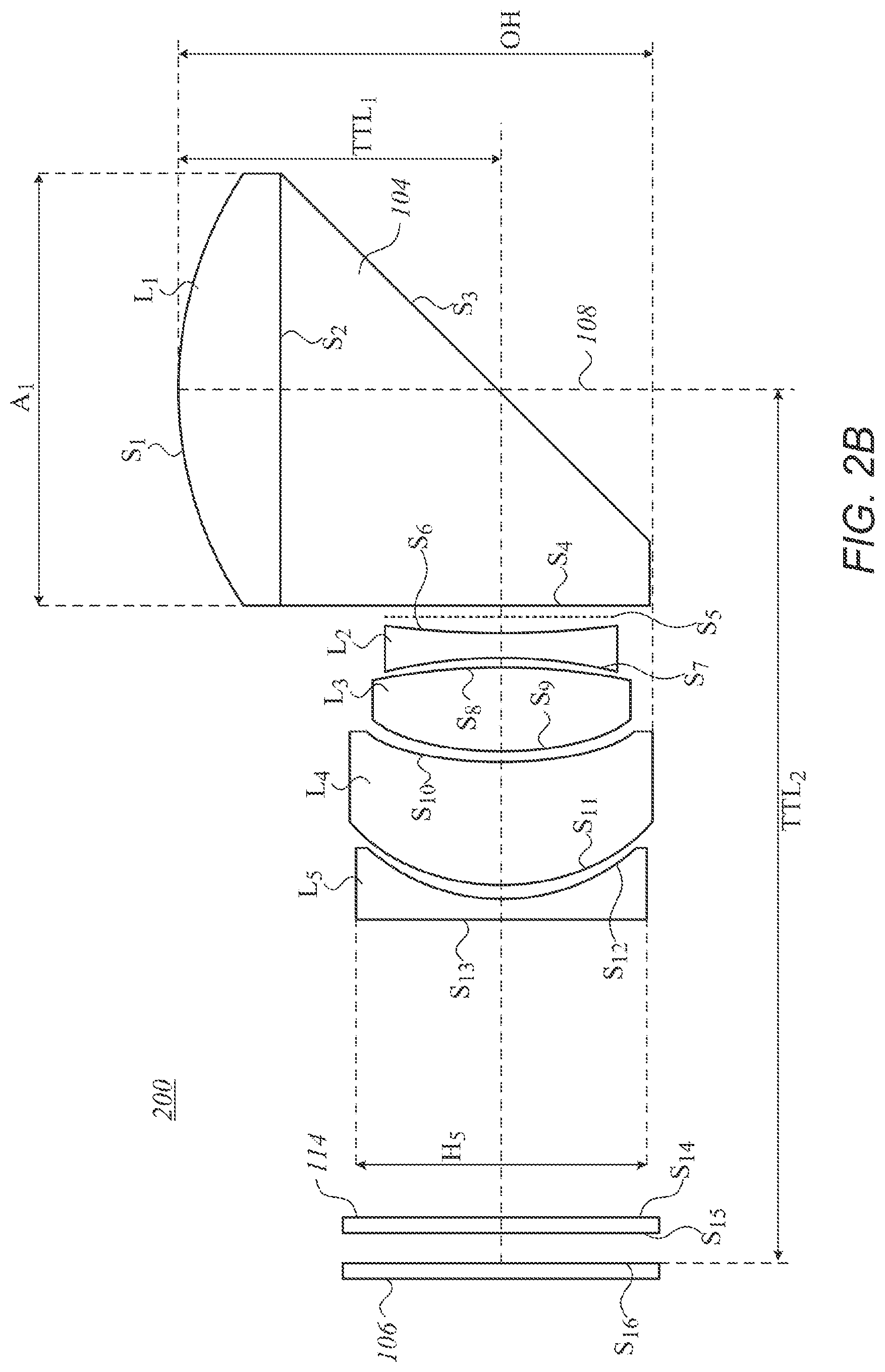Patent US12105259 Figure 7 – Compact folded lenses with large apertures